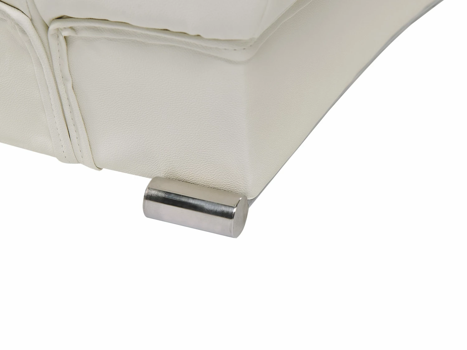Lederbett Weiß Lattenrost Verschiedene Größen LILLE – Bild 6