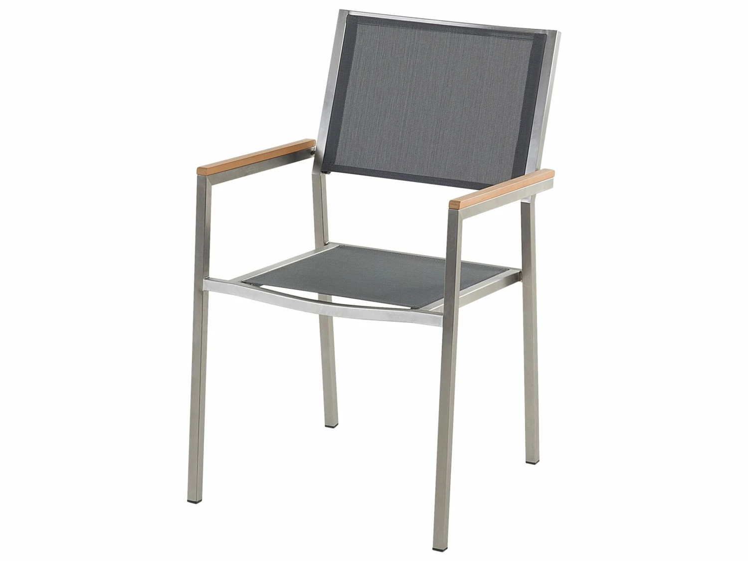 Gartenmöbel Set Naturstein Schwarz Geflammt 180 X 90 Cm 6-Sitzer Stühle Textilbespannung Grau GROSSETO – Bild 4