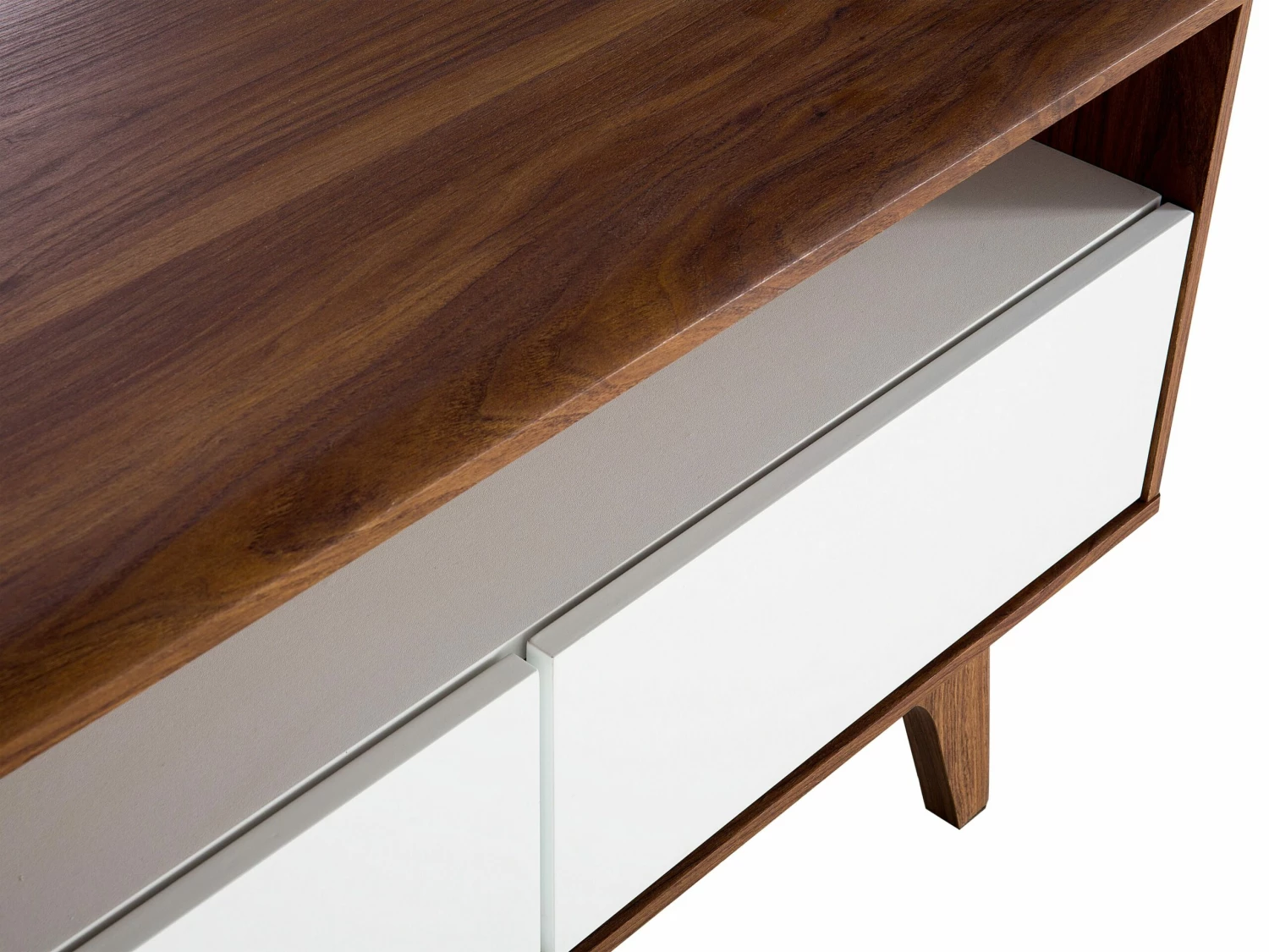 TV-Möbel Dunkler Holzfarbton / Weiß Mit 3 Schubladen 140 X 39 X 53 Cm SYRACUSE – Bild 10