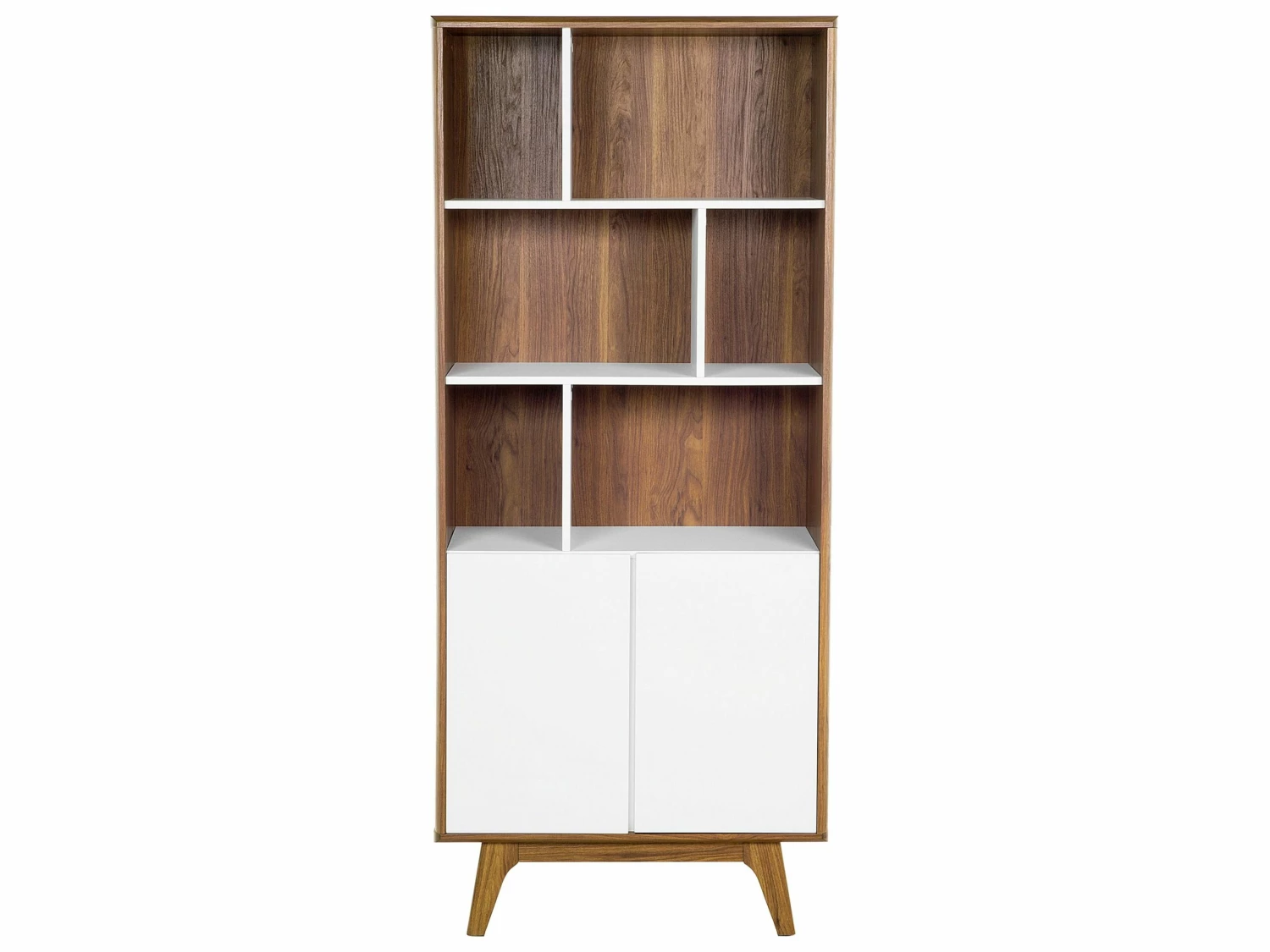 Schrank Dunkler Holzfarbton / Weiß COLUMBUS – Bild 7