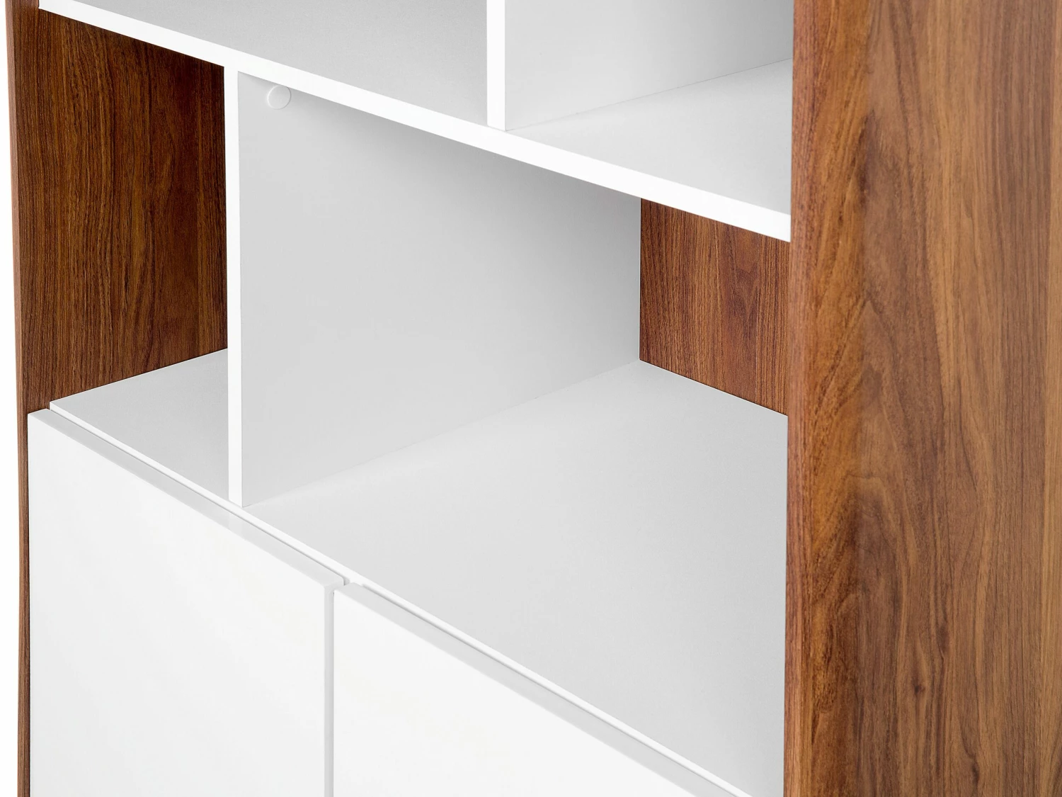 Schrank Dunkler Holzfarbton / Weiß COLUMBUS – Bild 10