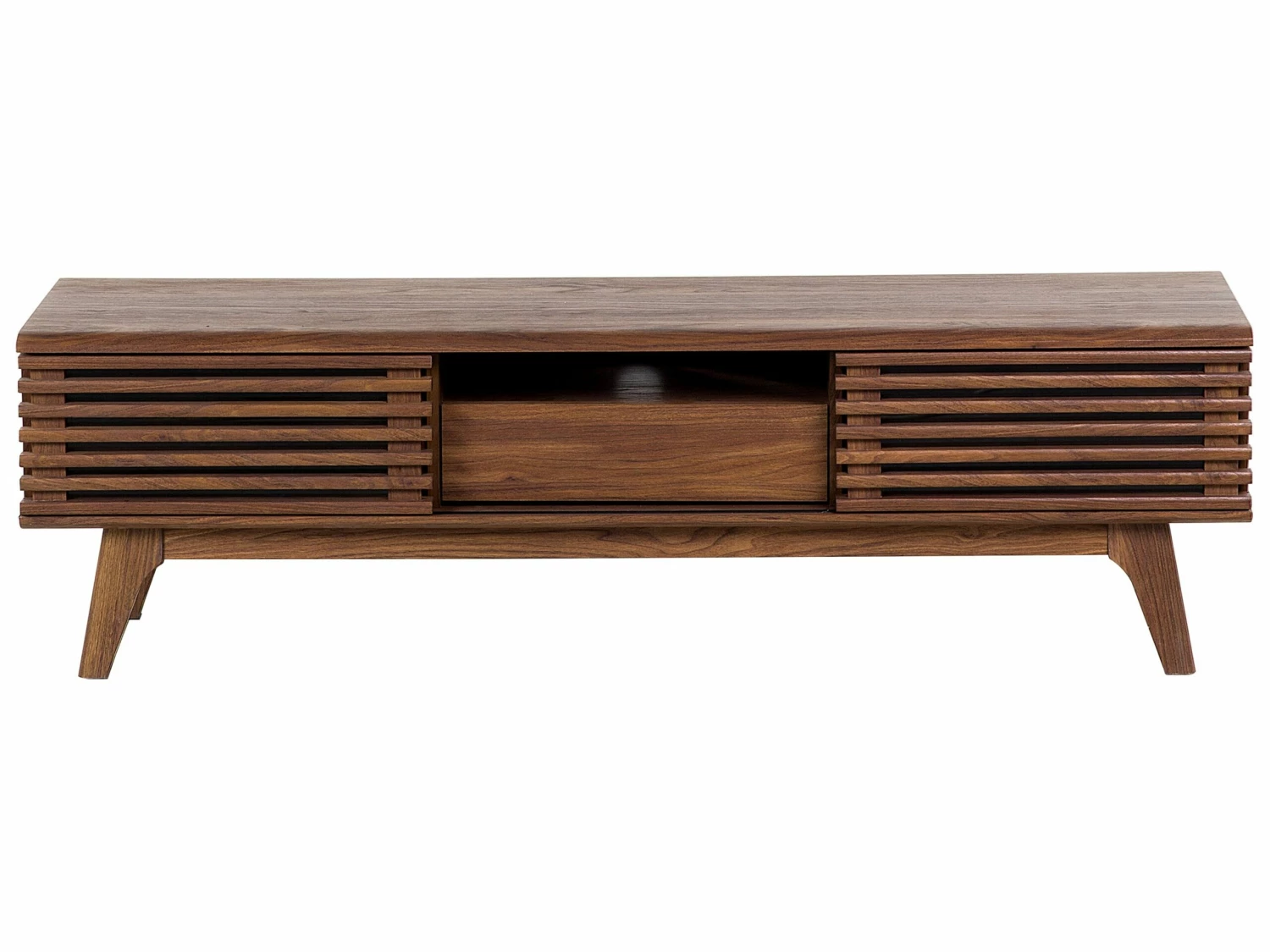 TV-Möbel Dunkler Holzfarbton Mit Schublade 149 X 35 X 44 Cm DETROIT – Bild 4