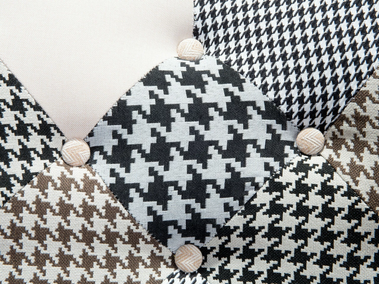 Sessel Polsterbezug Schwarz-weiß Plus Hocker VEJLE – Bild 7