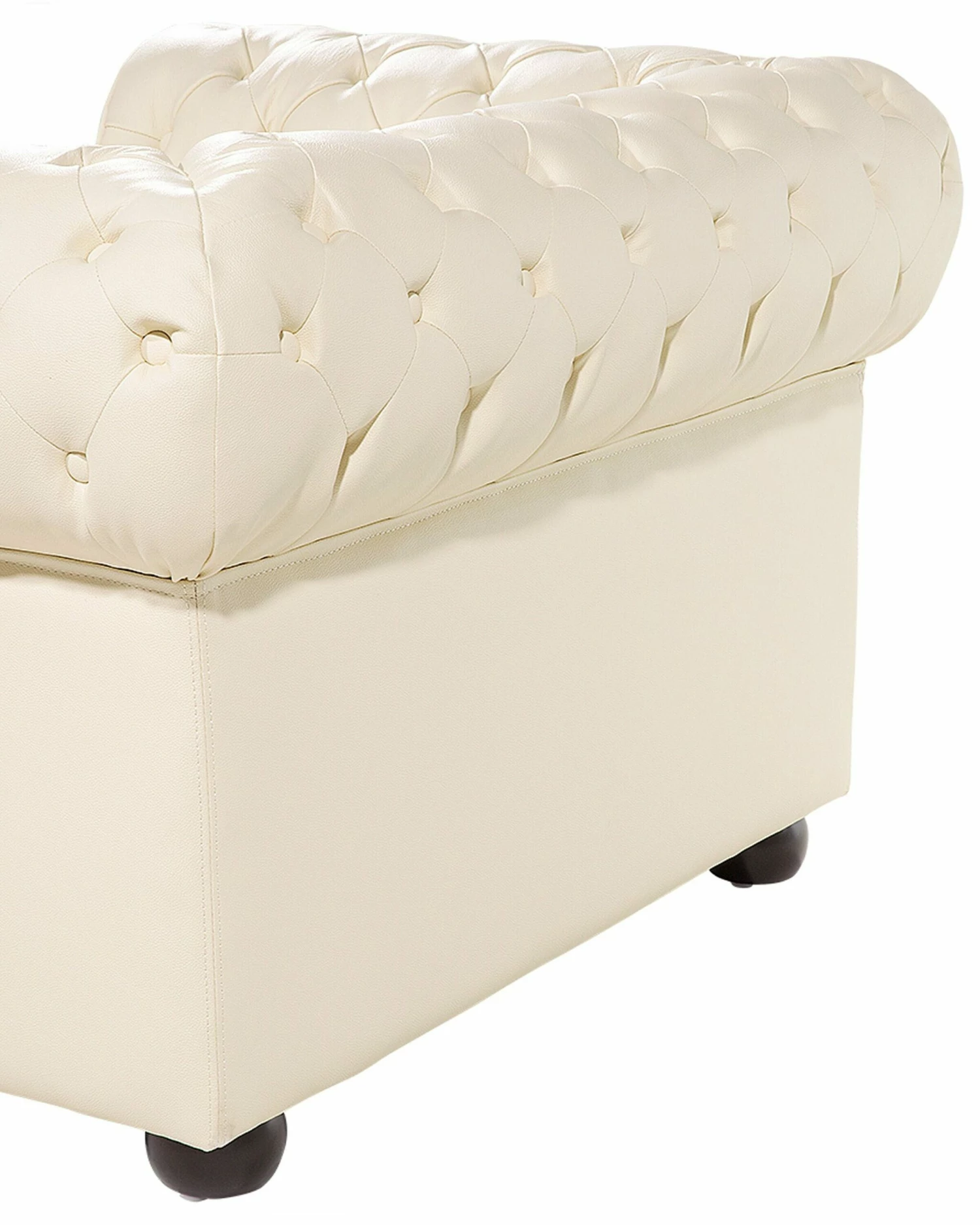 Sessel Leder Creme CHESTERFIELD – Bild 5