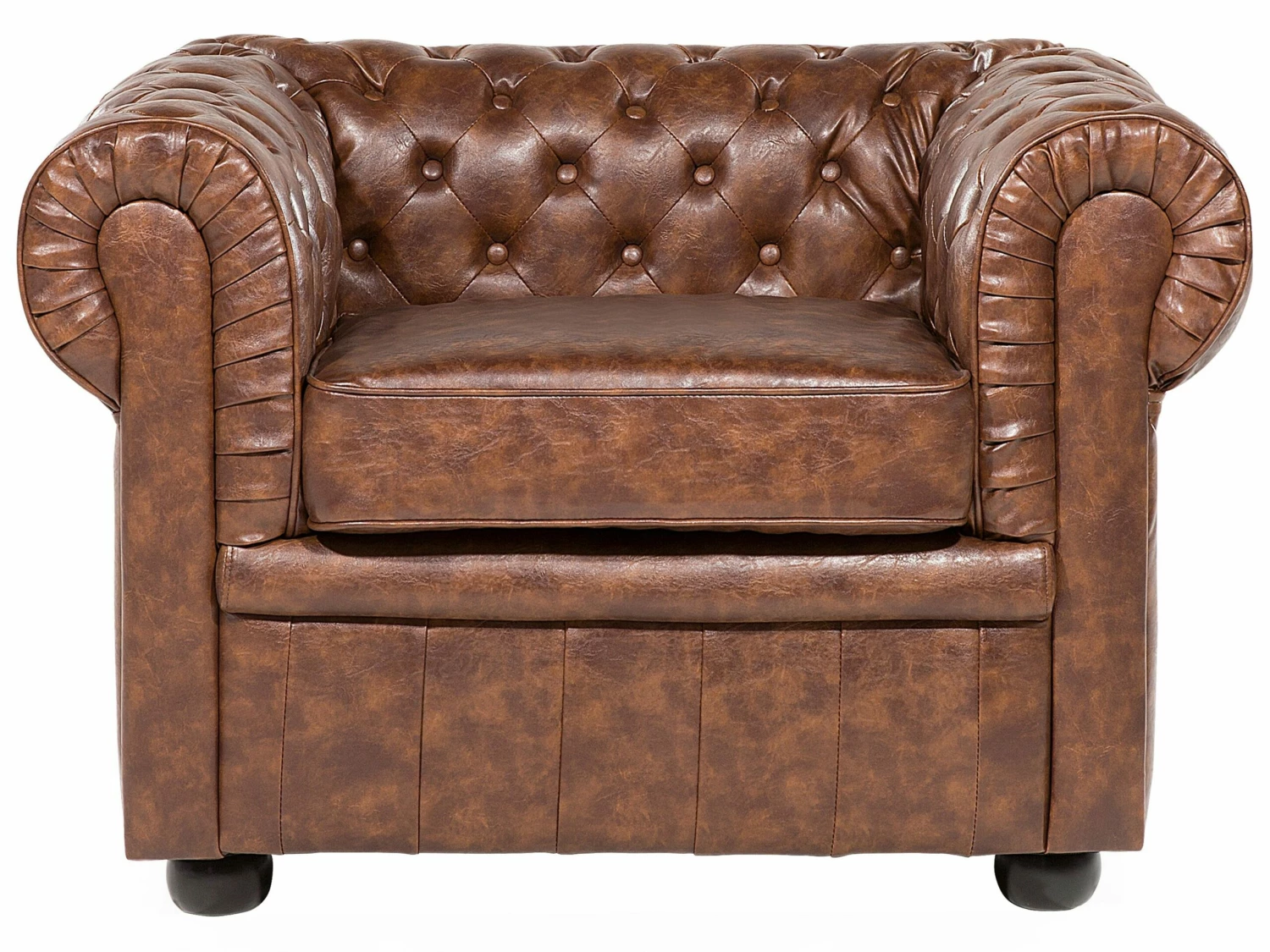 Sessel Kunstleder Goldbraun CHESTERFIELD – Bild 3
