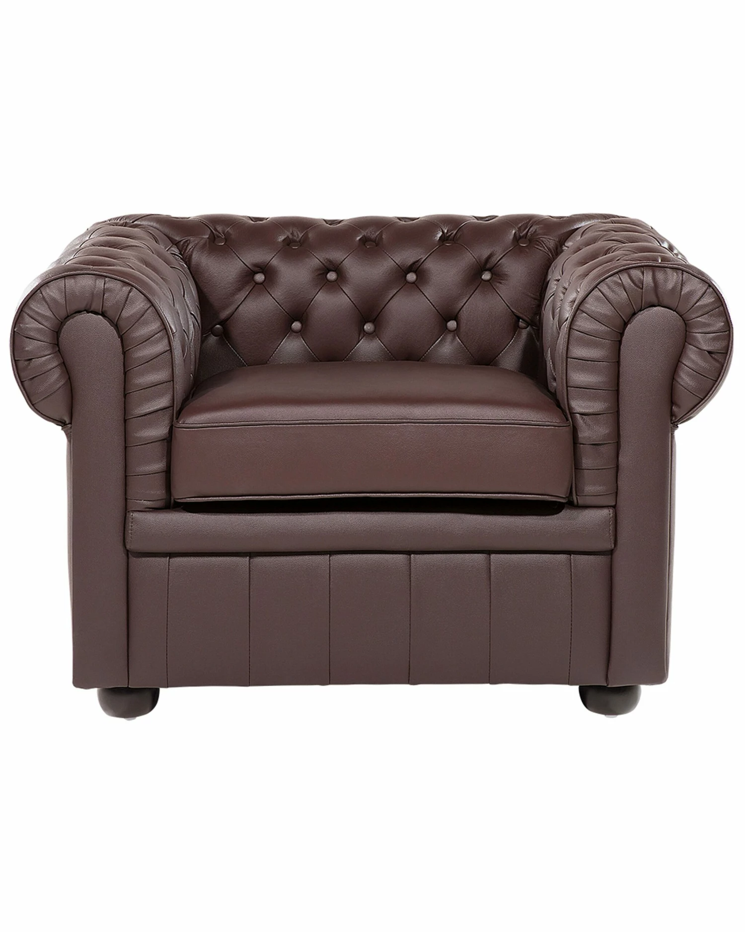 Sessel Leder Braun CHESTERFIELD – Bild 3