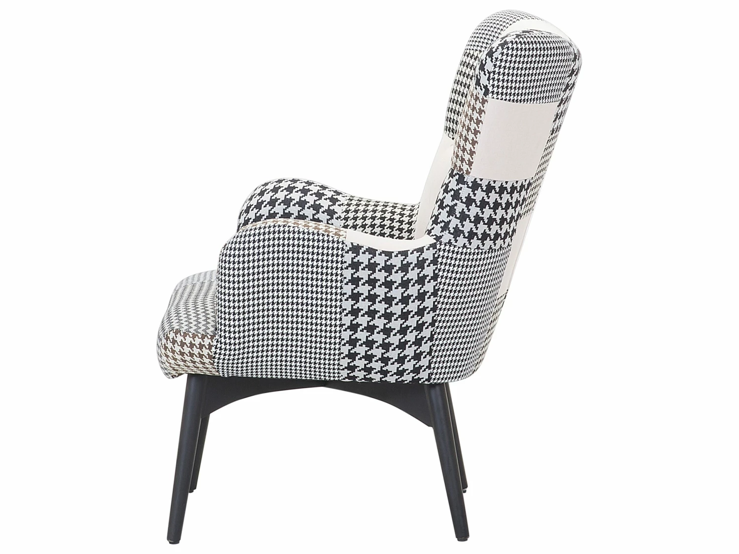 Sessel Polsterbezug Schwarz-weiß Plus Hocker VEJLE – Bild 4