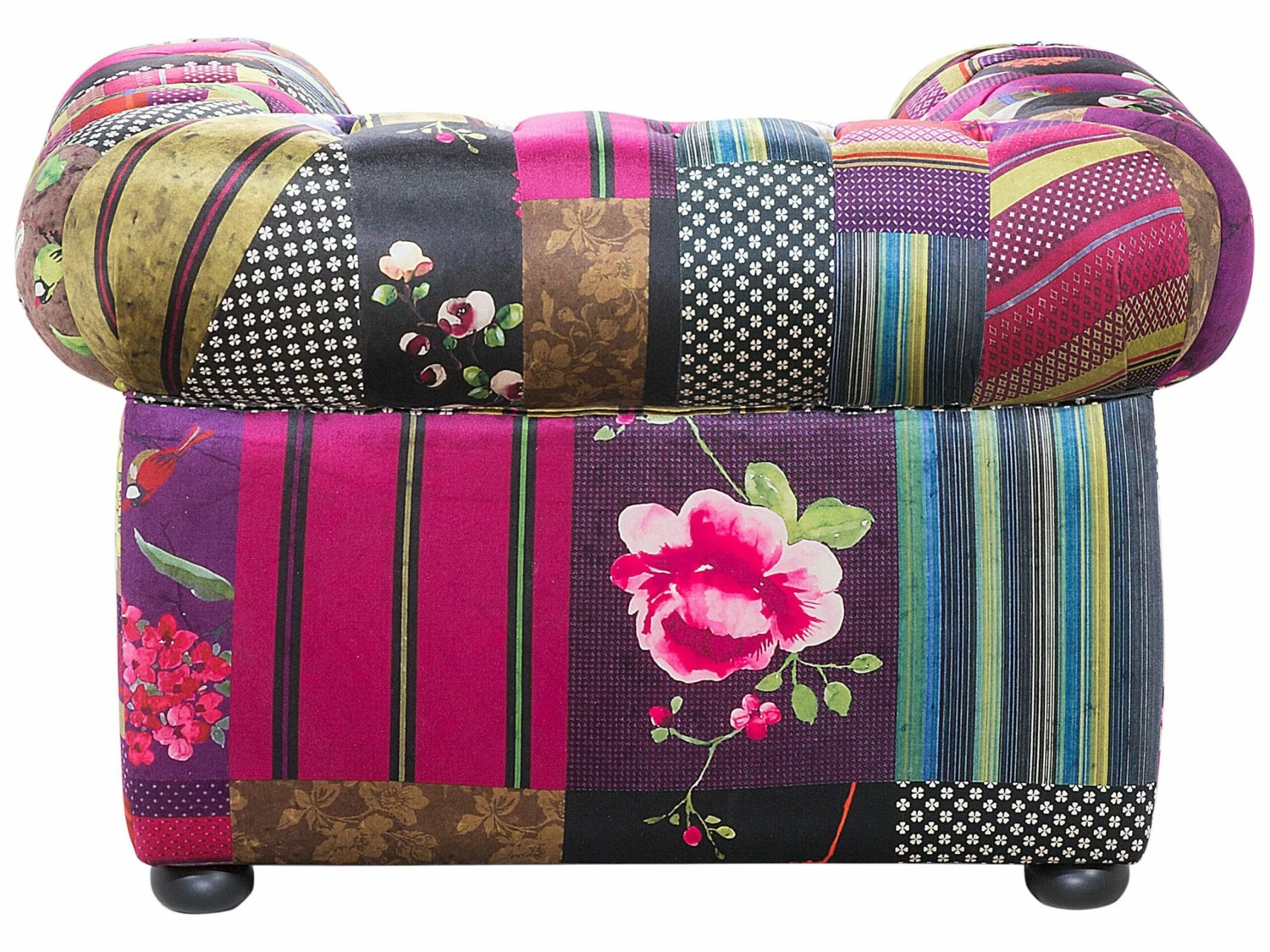 Sessel Polsterbezug Patchwork Violett CHESTERFIELD – Bild 4