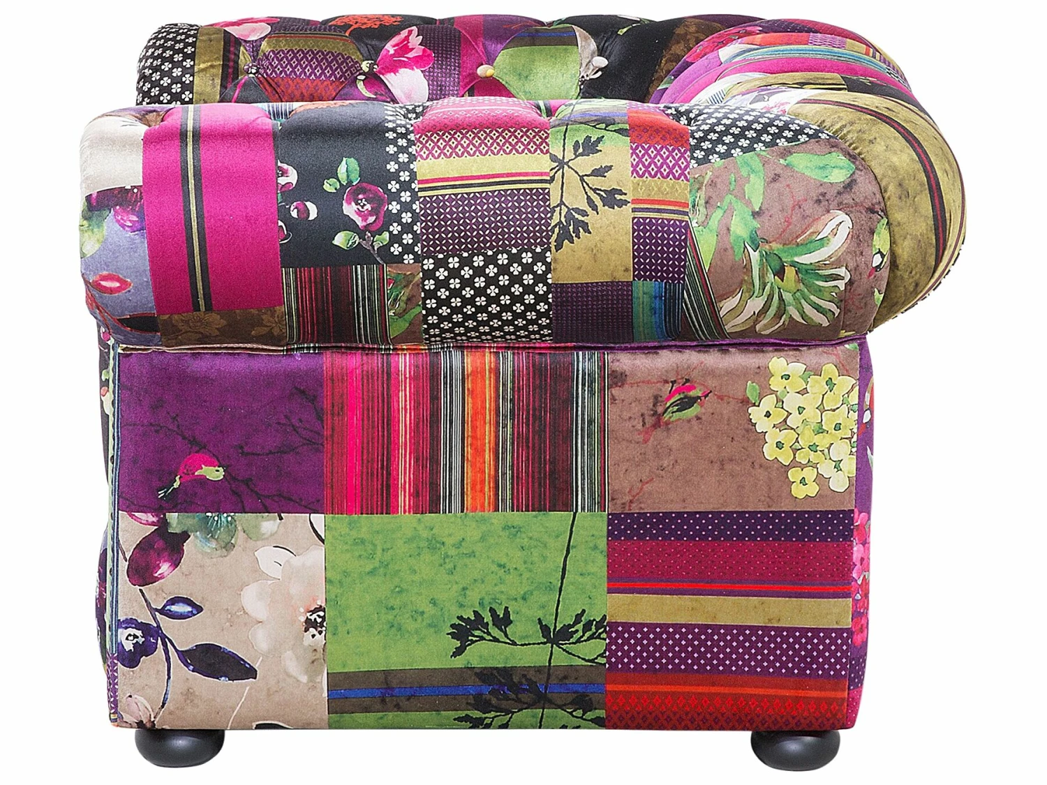 Sessel Polsterbezug Patchwork Violett CHESTERFIELD – Bild 5