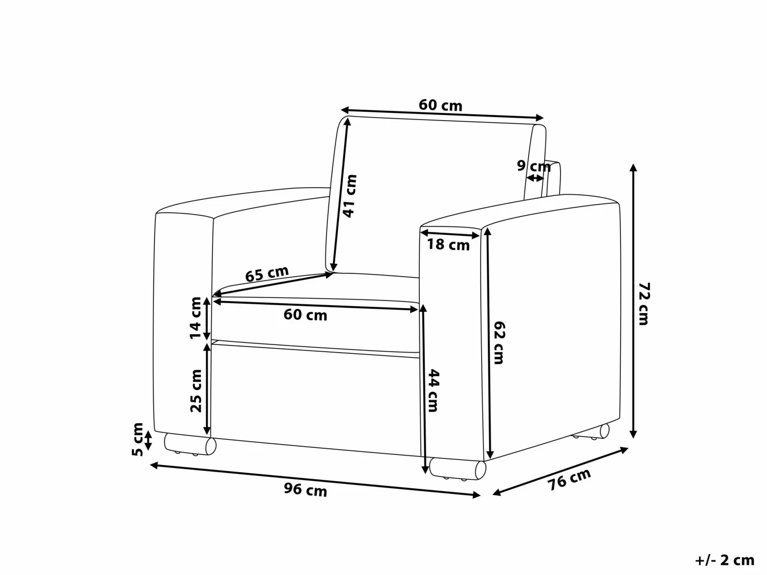 Sessel Leder Weiß HELSINKI – Bild 10