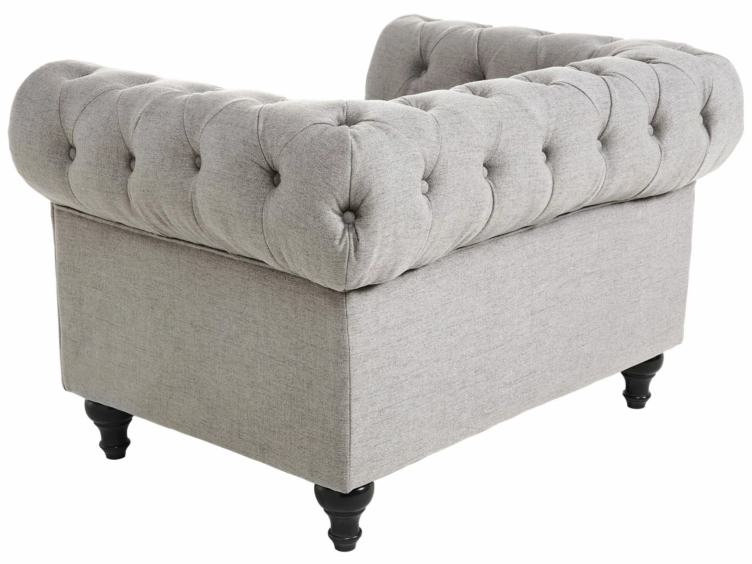 Sessel Polsterbezug Hellgrau CHESTERFIELD – Bild 8