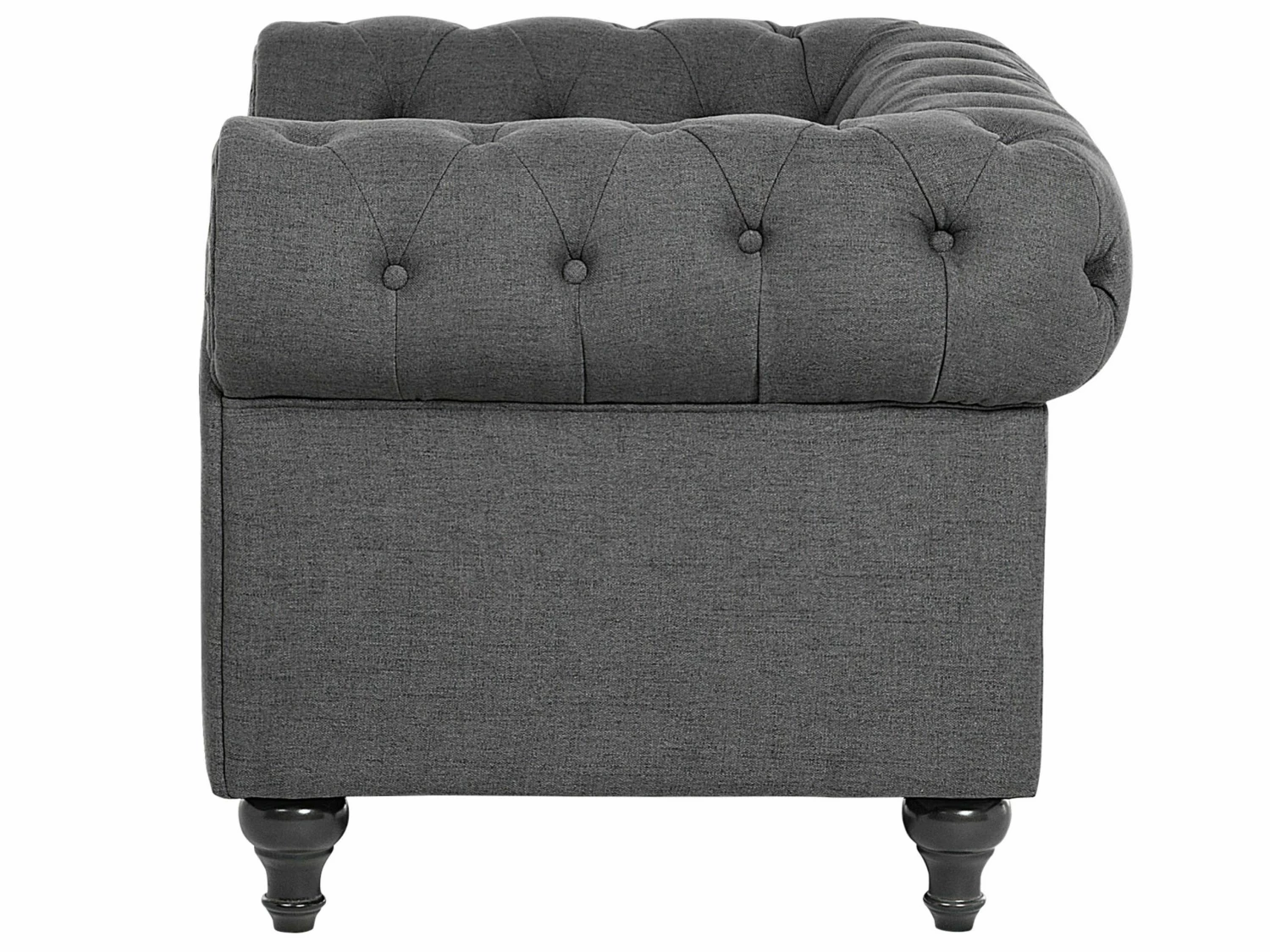 Sessel Polsterbezug Grau CHESTERFIELD – Bild 6