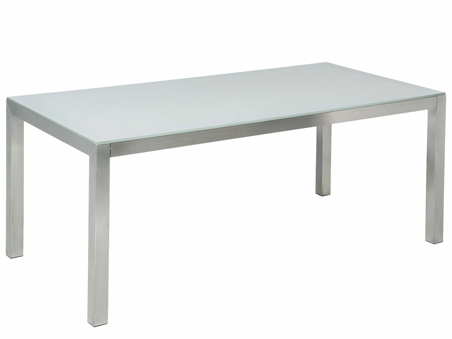 Gartenmöbel Set Glasplatte Weiß 180 X 90 Cm 6-Sitzer Stühle Textilbespannung Weiß GROSSETO – Bild 10