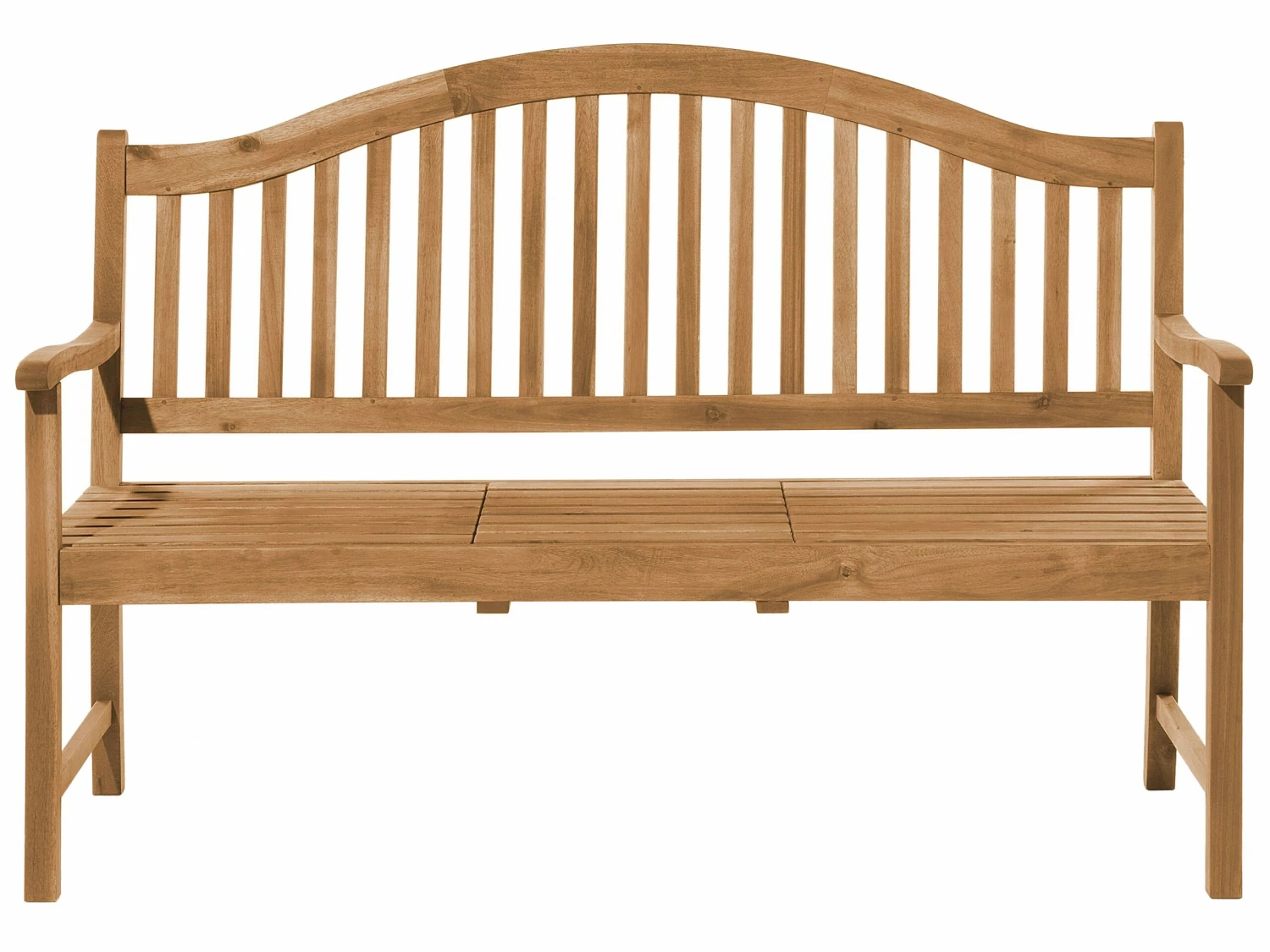 Gartenbank Akazienholz Hellbraun 150 Cm Aufklappbarer Abstelltisch HILO – Bild 7