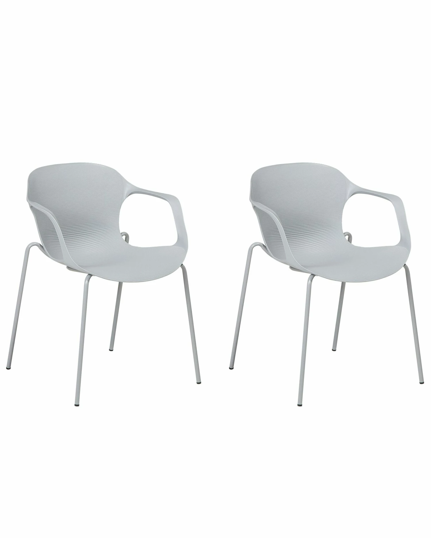 Esszimmerstuhl Kunststoff Grau 2er Set ELBERT