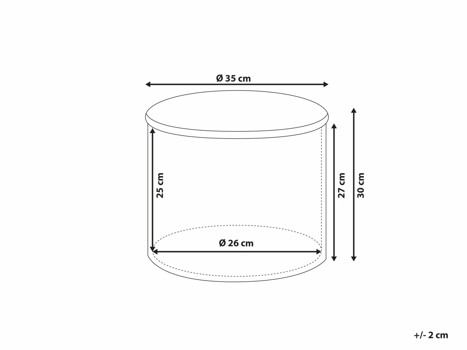 Hocker Mit Deckel Rosa-weiß ⌀ 35 Cm TUNICA – Bild 8