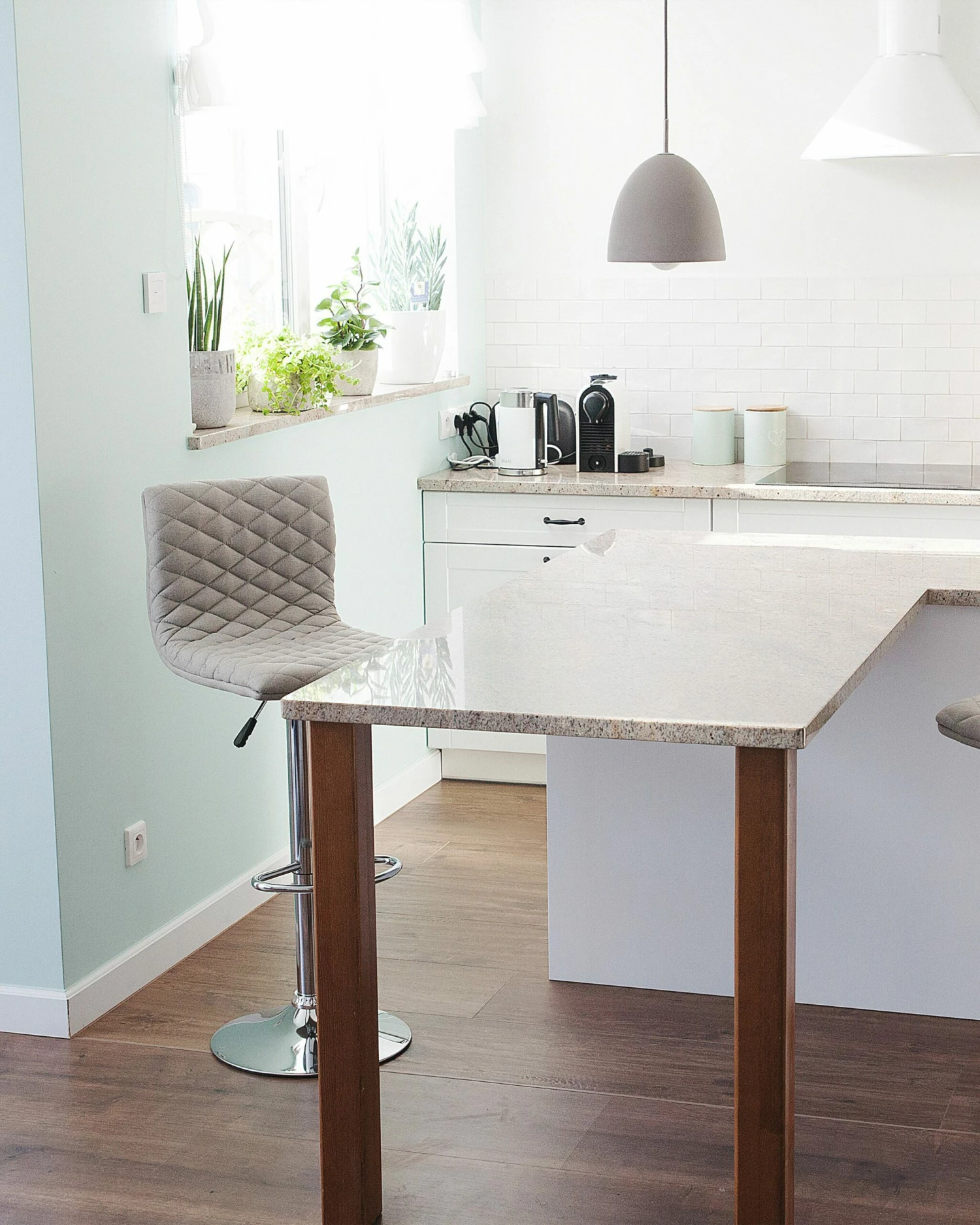 Barhocker Polsterbezug Beige Höhenverstellbar 2er Set ORLANDO – Bild 2