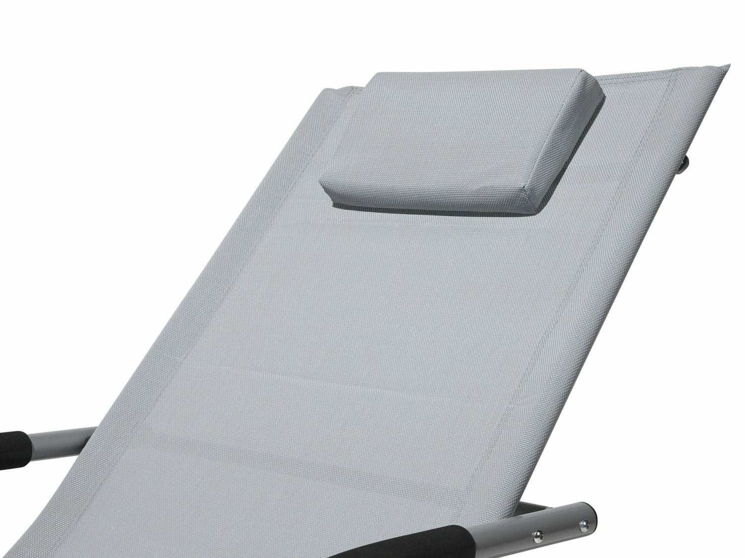 Gartenliege Grau Textil Schaukelfunktion CARANO – Bild 8