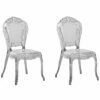 Esszimmerstuhl Kunststoff Transparent Schwarz 2er Set VERMONT