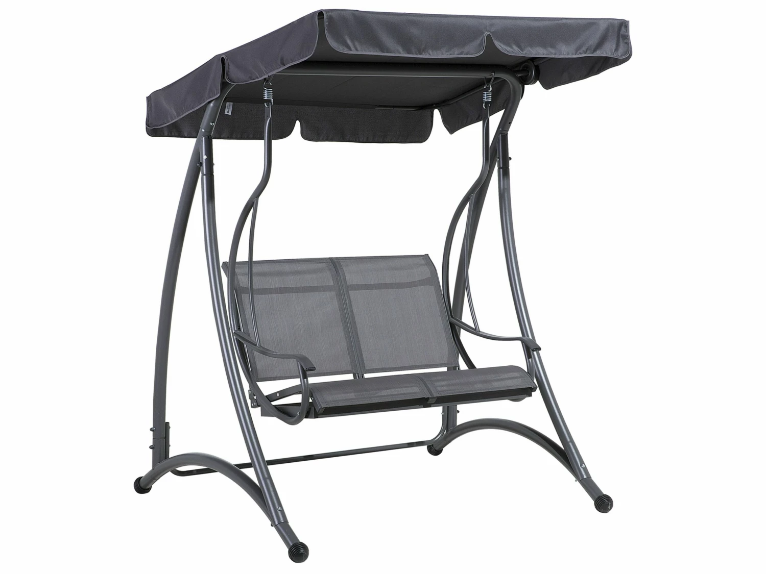 Hollywoodschaukel Sonnendach Grau TESERO