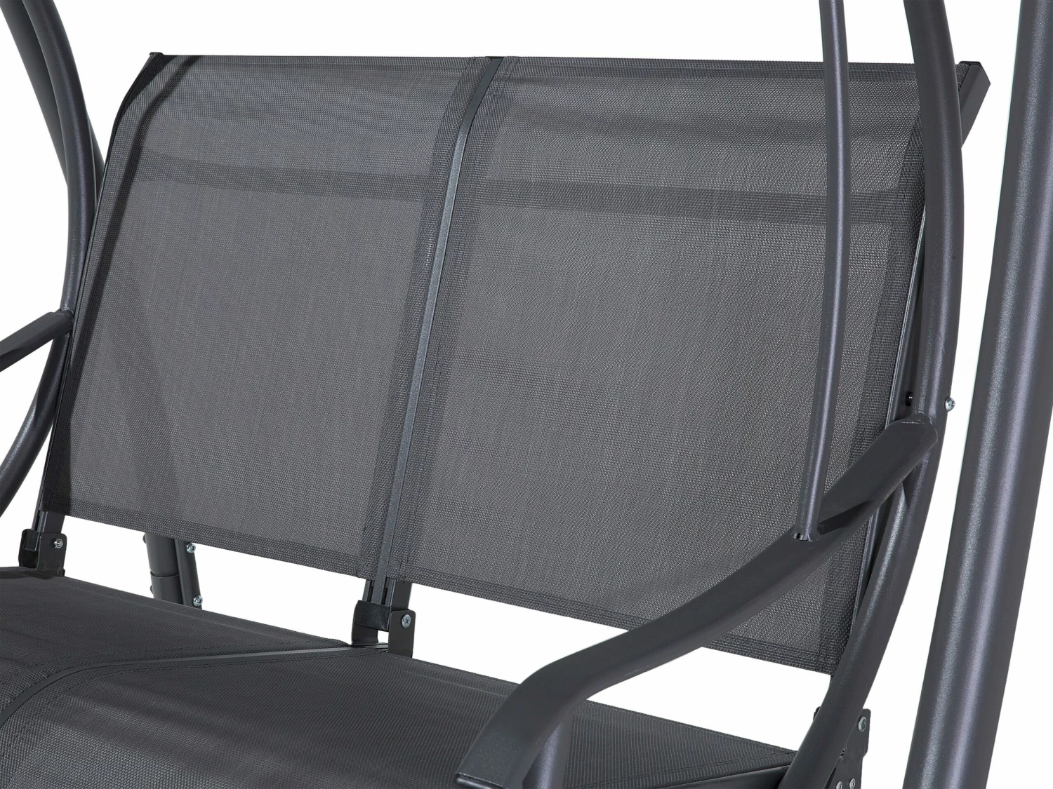 Hollywoodschaukel Sonnendach Grau TESERO – Bild 8