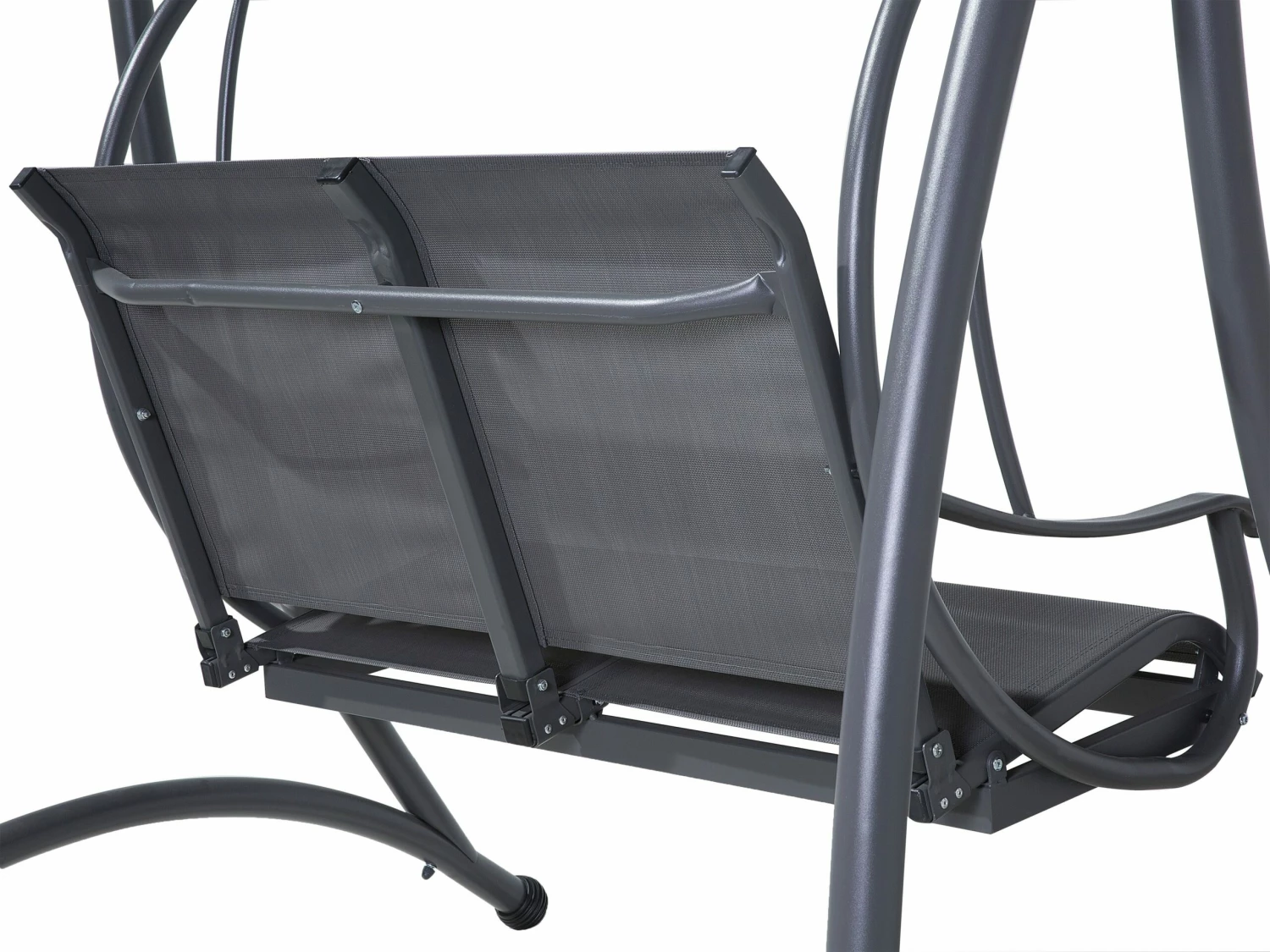 Hollywoodschaukel Sonnendach Grau TESERO – Bild 10