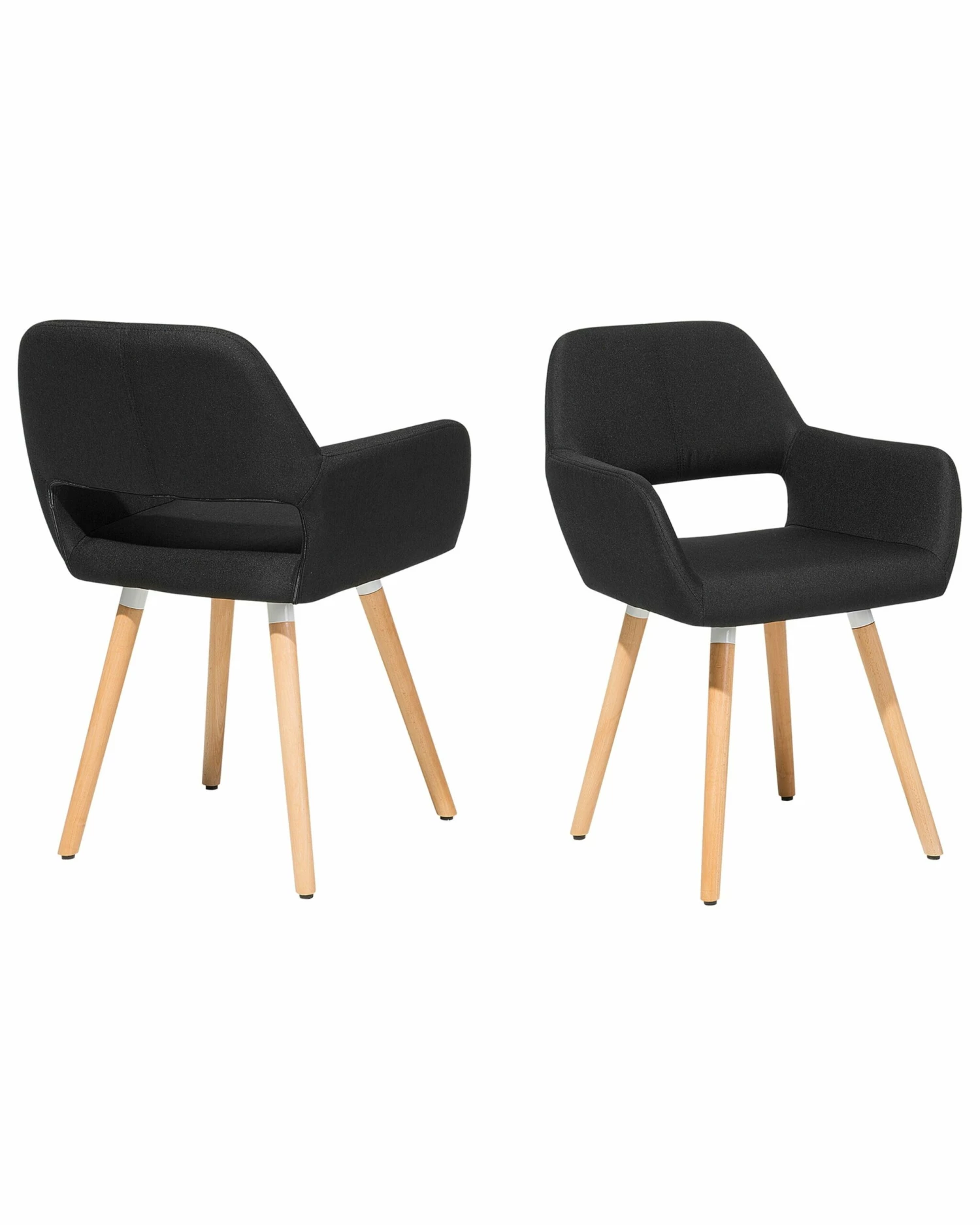 Esszimmerstuhl Polsterbezug Schwarz 2er Set CHICAGO – Bild 3