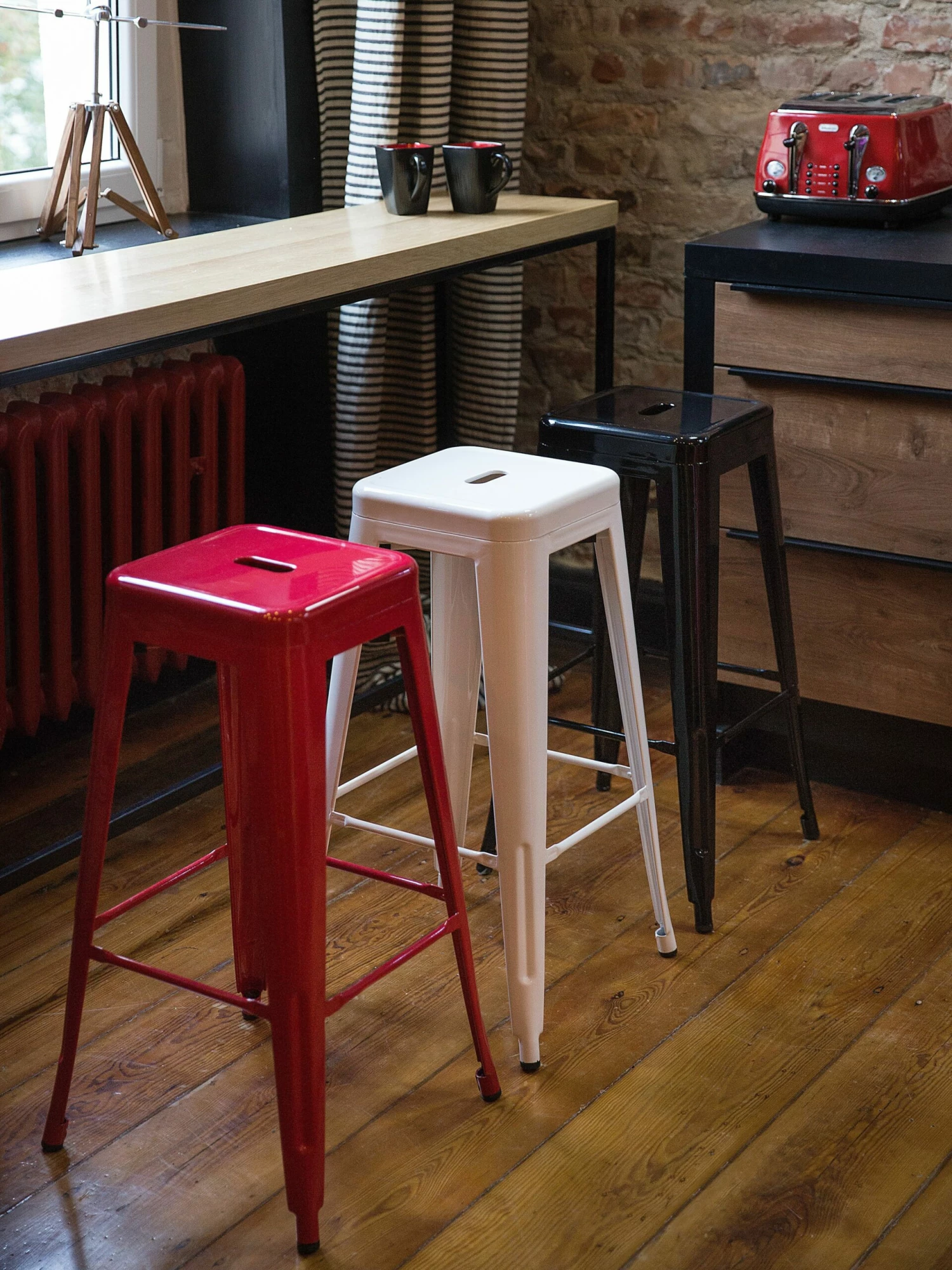 Barhocker Weiß 2er Set Höhe 76 Cm CABRILLO – Bild 4