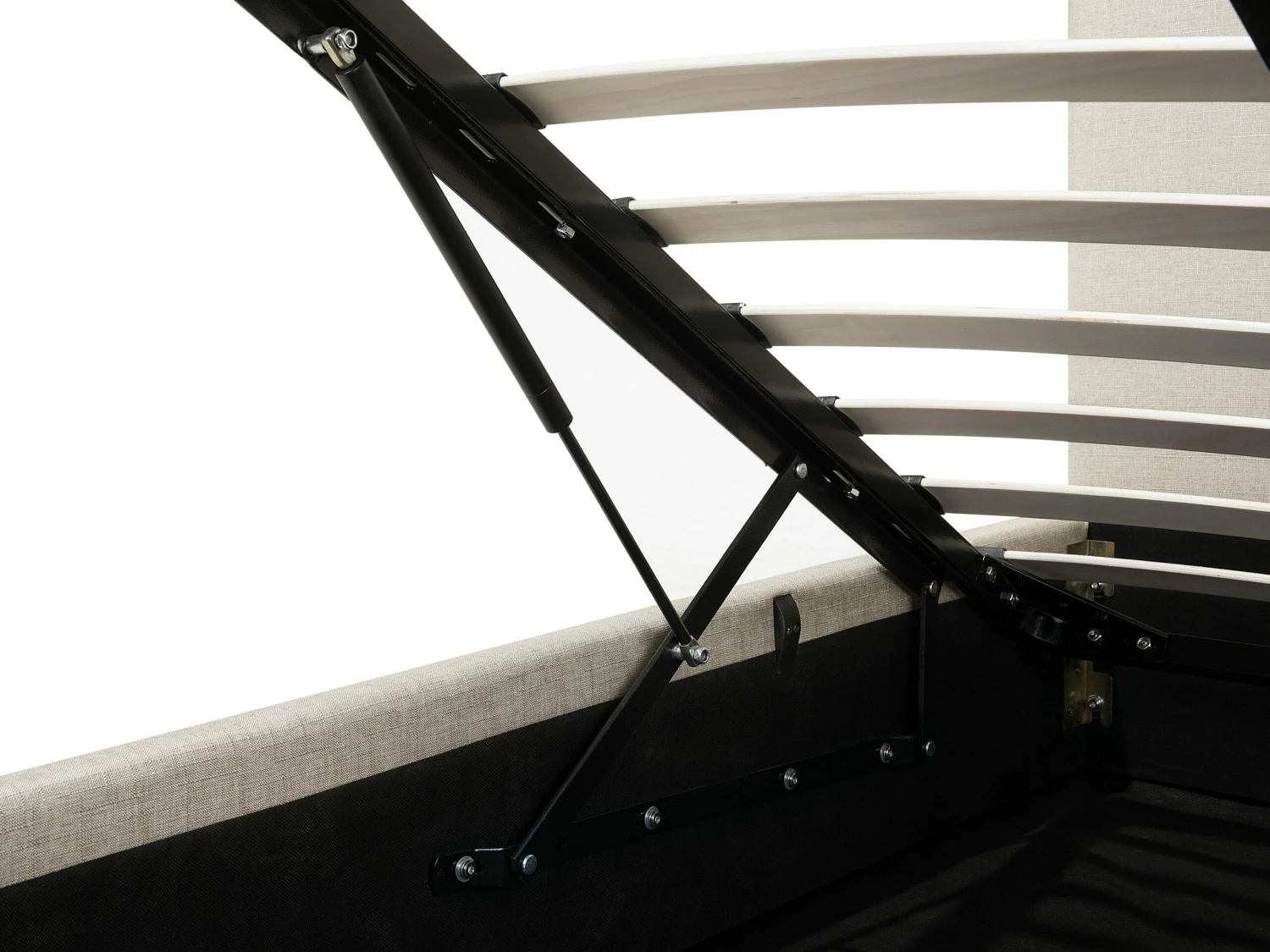 Polsterbett Beige Bettkasten Verschiedene Größen RENNES – Bild 7