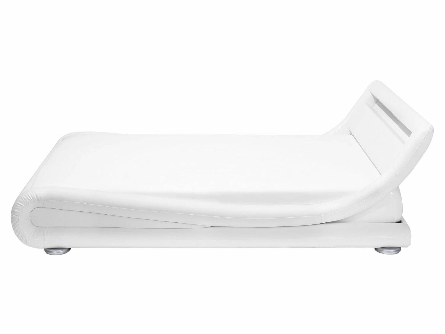 Wasserbett Kunstleder Weiß Mit LED-Beleuchtung Verschiedene Größen AVIGNON – Bild 10