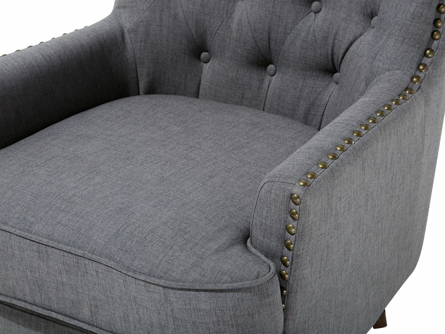 Sessel Polsterbezug Dunkelgrau VIBORG II – Bild 5