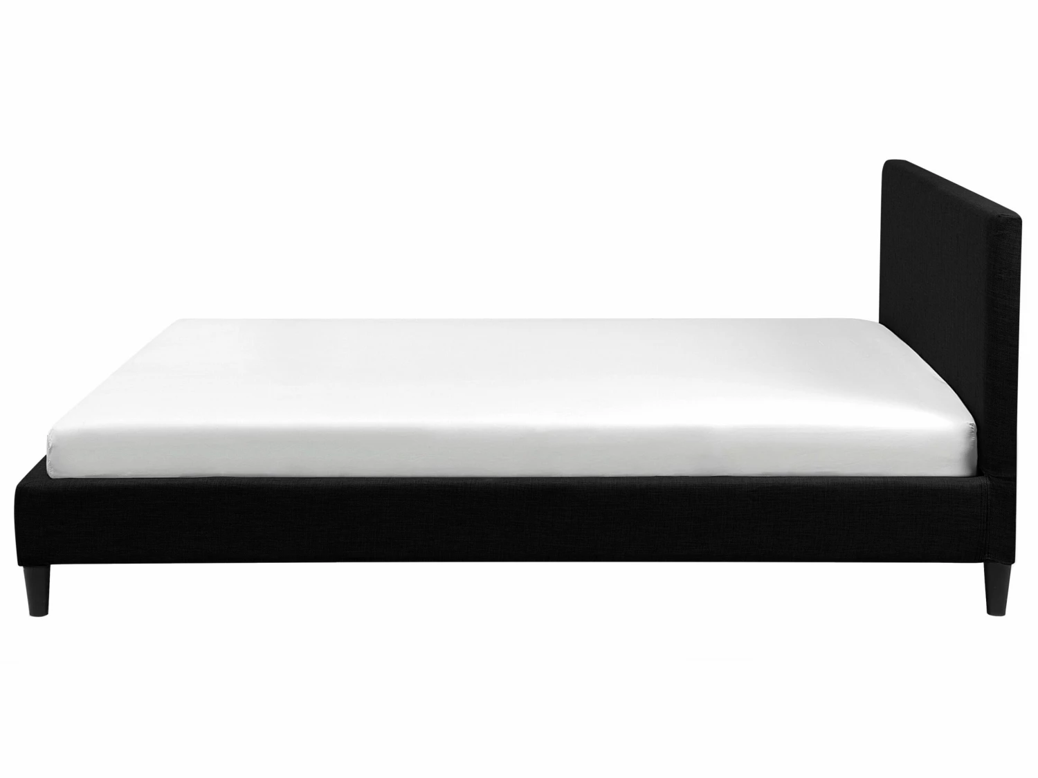 Polsterbett Schwarz Mit LED-Beleuchtung Weiß Verschiedene Größen FITOU – Bild 6