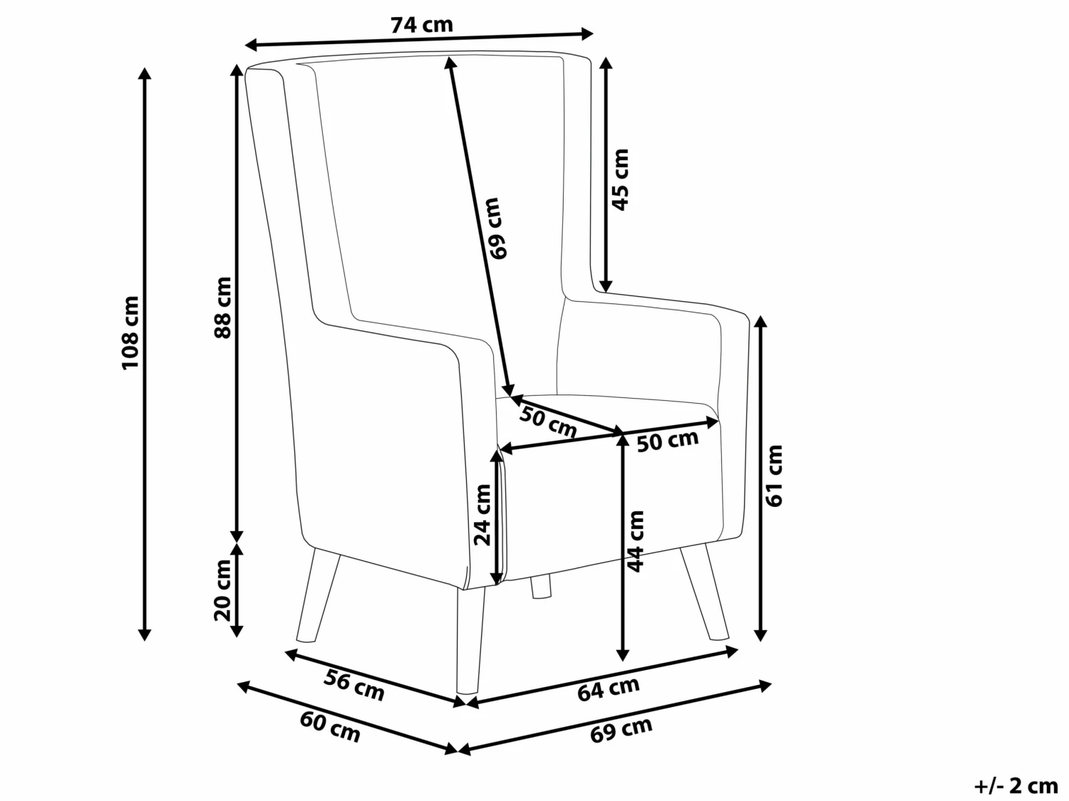 Sessel Samtstoff Violett ONEIDA – Bild 9