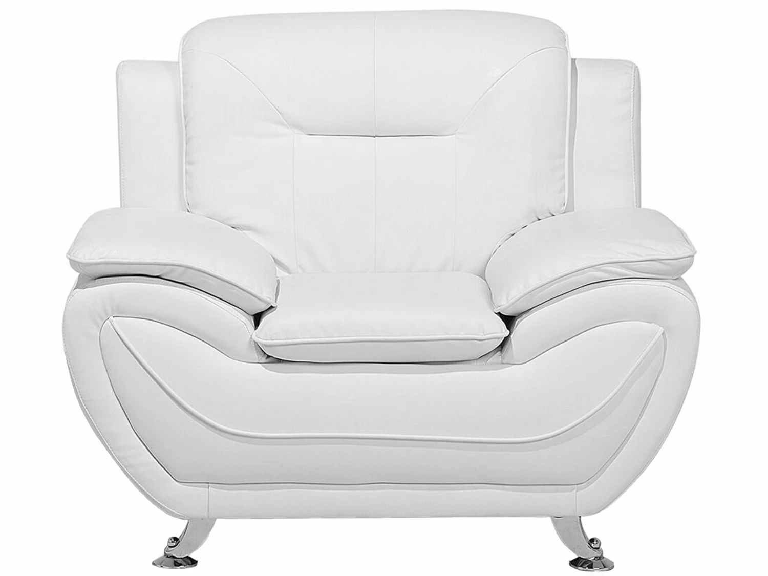 Sessel Kunstleder Weiß LEIRA – Bild 3