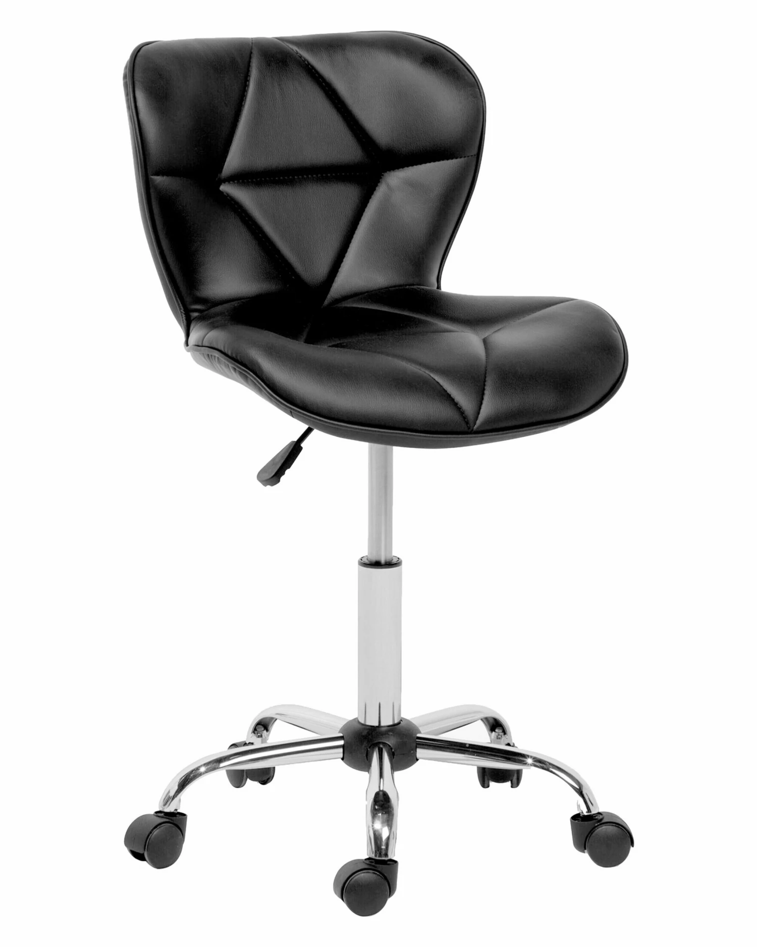 Arbeitshocker Mit Rollen Kunstleder Schwarz VALETTA