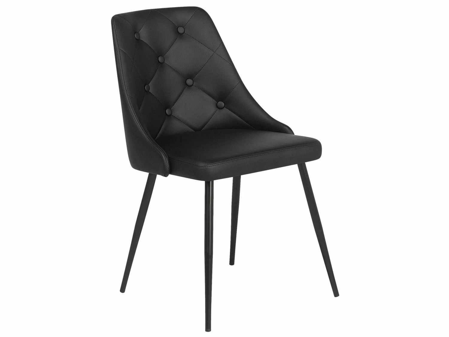 Esszimmerstuhl Schwarz Kunstleder 2er Set VALERIE – Bild 4