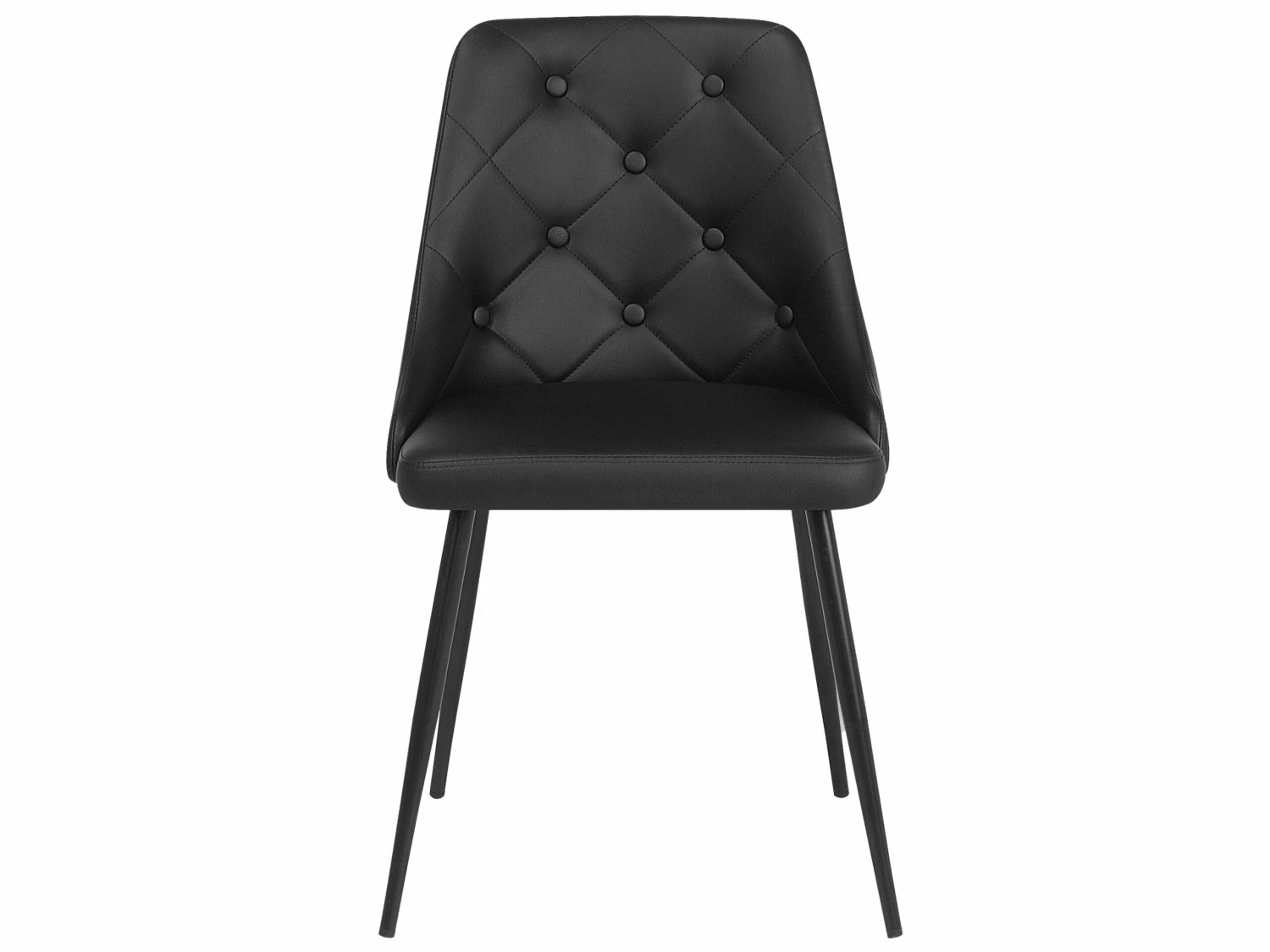 Esszimmerstuhl Schwarz Kunstleder 2er Set VALERIE – Bild 5
