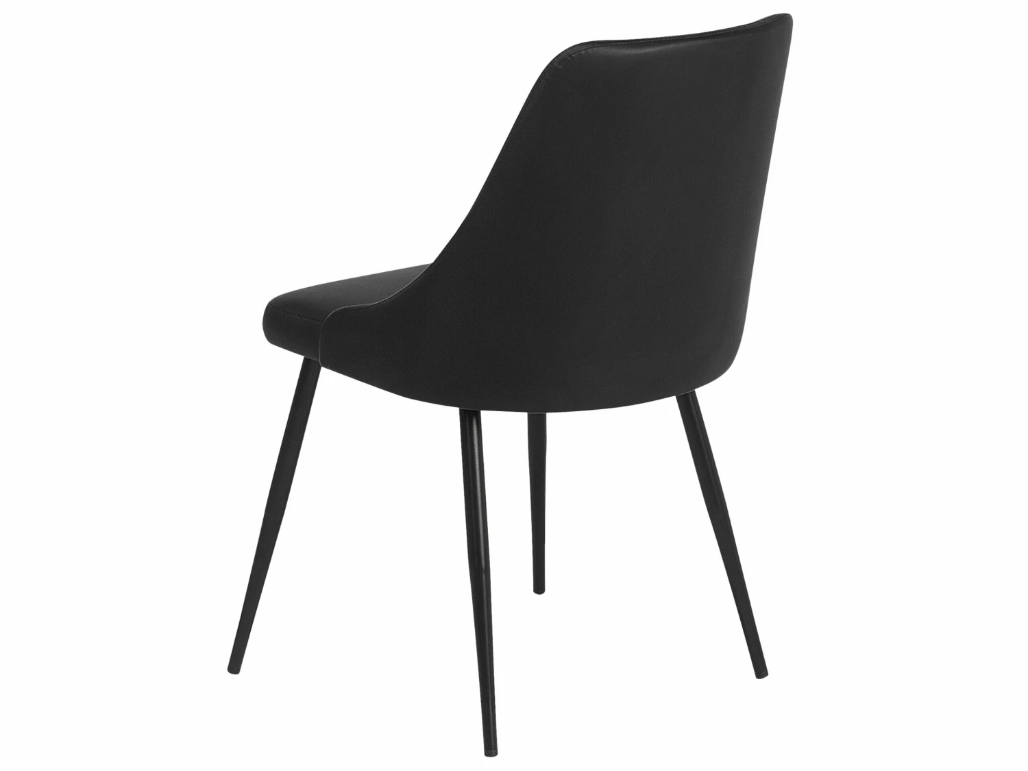 Esszimmerstuhl Schwarz Kunstleder 2er Set VALERIE – Bild 7