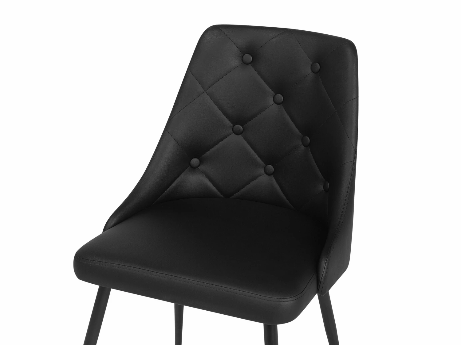 Esszimmerstuhl Schwarz Kunstleder 2er Set VALERIE – Bild 8