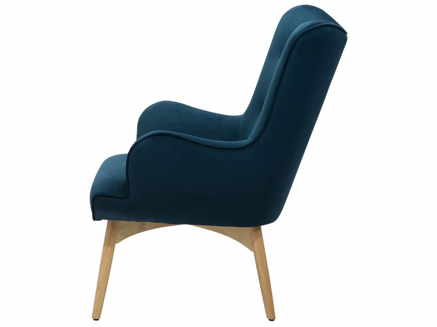 Sessel Samtstoff Blau Plus Hocker VEJLE – Bild 5
