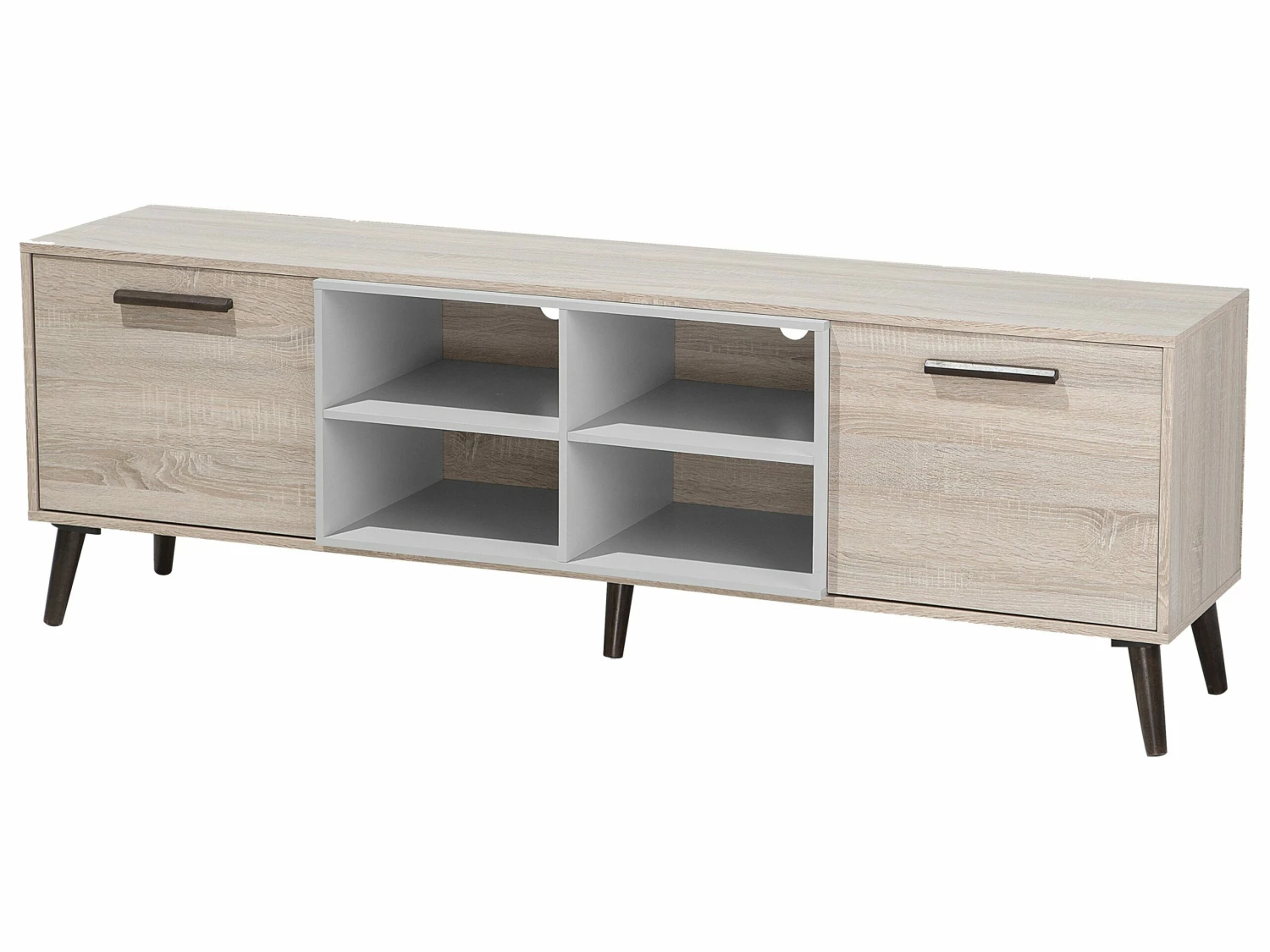 TV-Möbel Heller Holzfarbton / Grau 180 X 40 X 60 Cm ALLOA – Bild 5