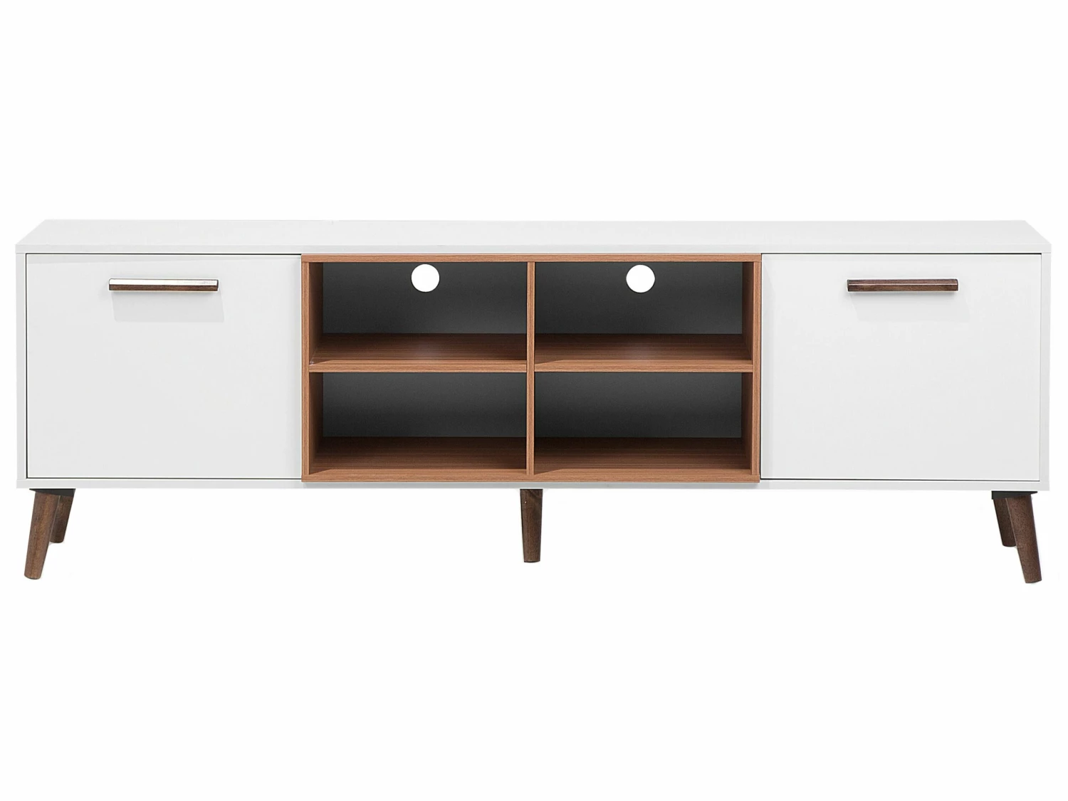 TV-Möbel Weiß / Dunkler Holzfarbton 180 X 40 X 60 Cm ALLOA – Bild 4