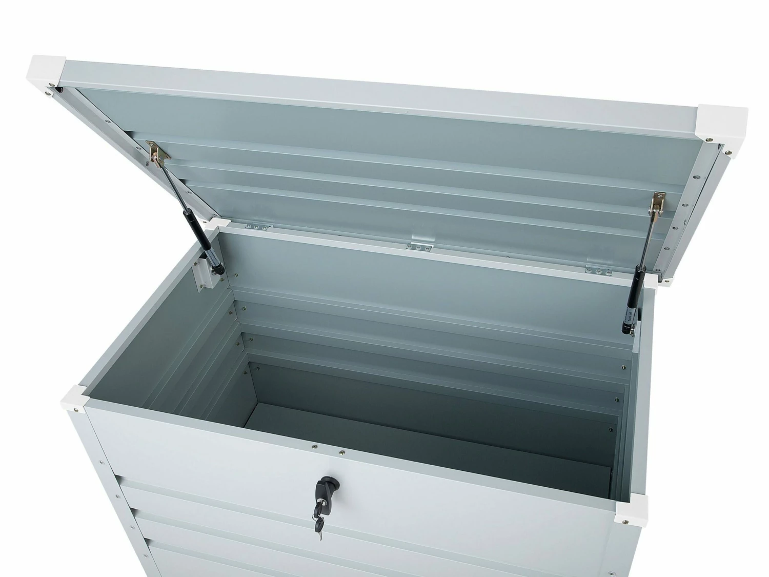 Auflagenbox Stahl Hellgrau 100 X 62 Cm CEBROSA – Bild 8