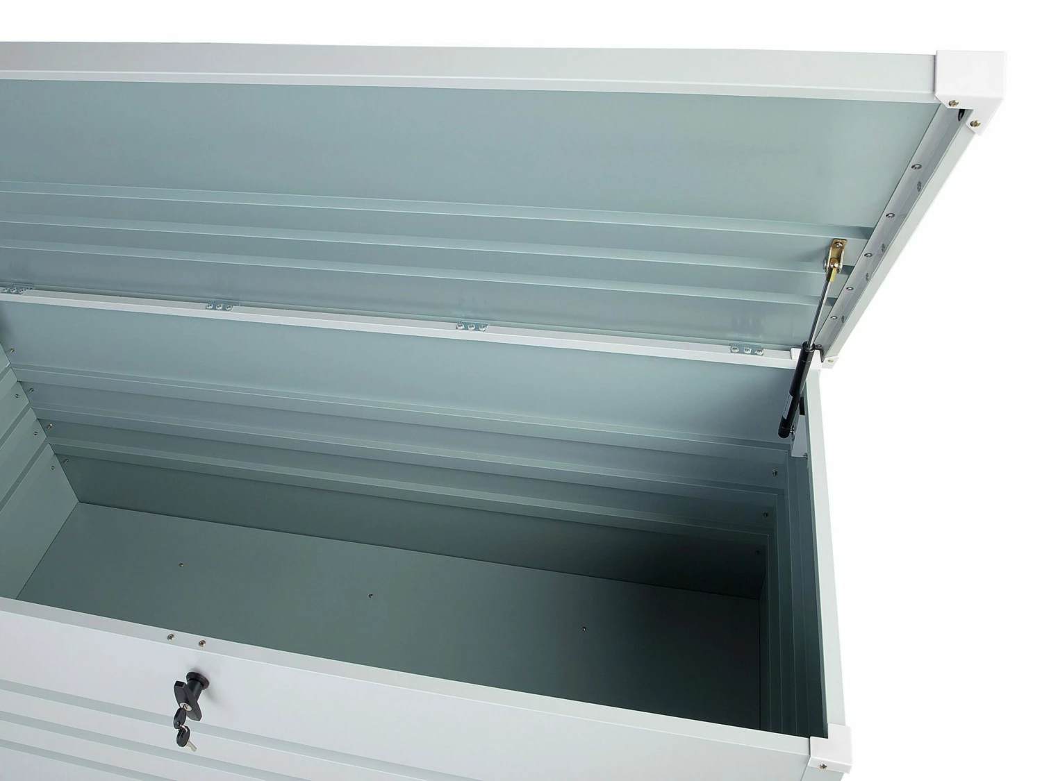 Auflagenbox Stahl Hellgrau 132 X 62 Cm CEBROSA – Bild 7