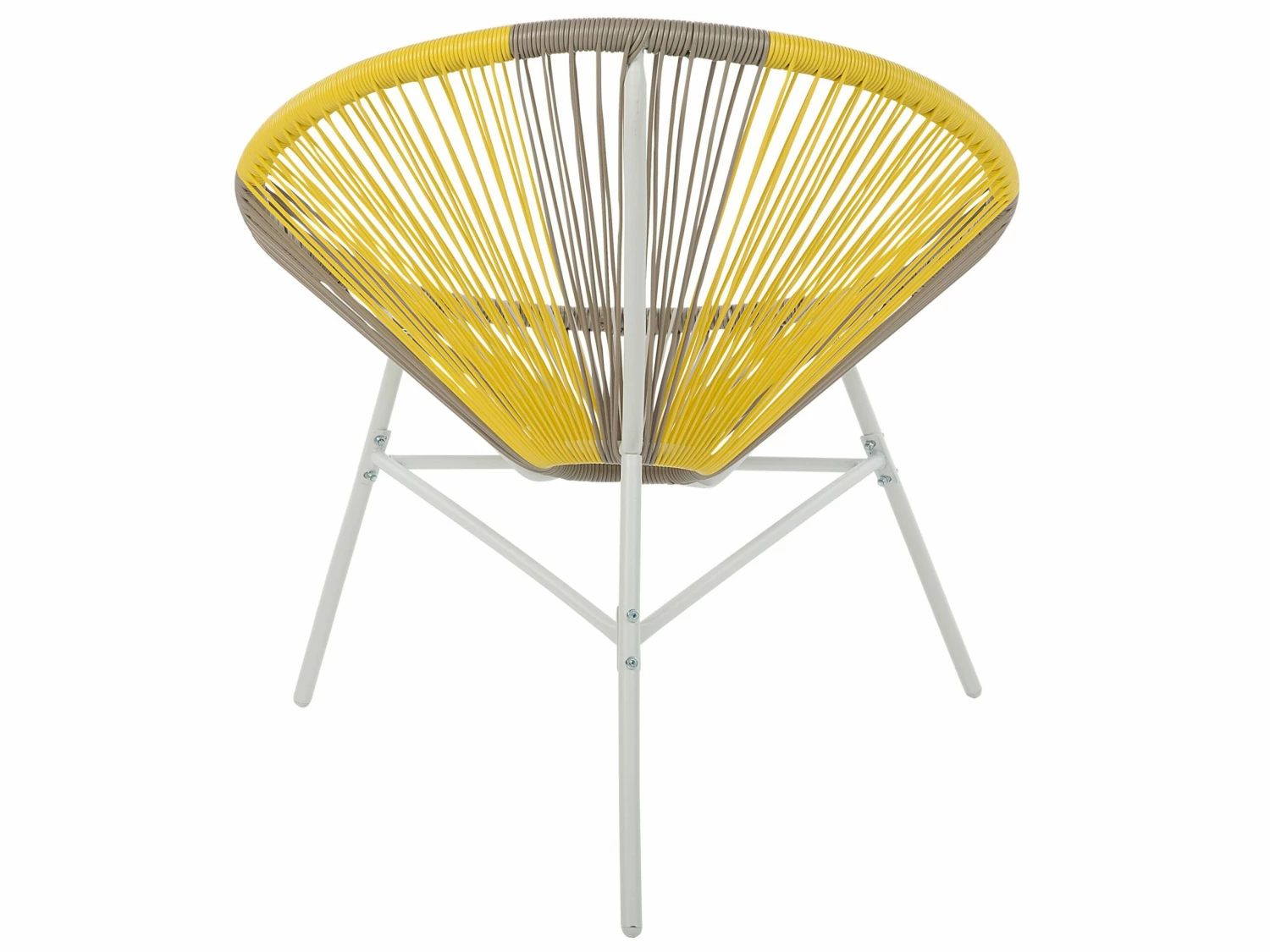 Rattanstuhl Kunststoff Beige/gelb 2er Set ø 76 Cm ACAPULCO – Bild 6