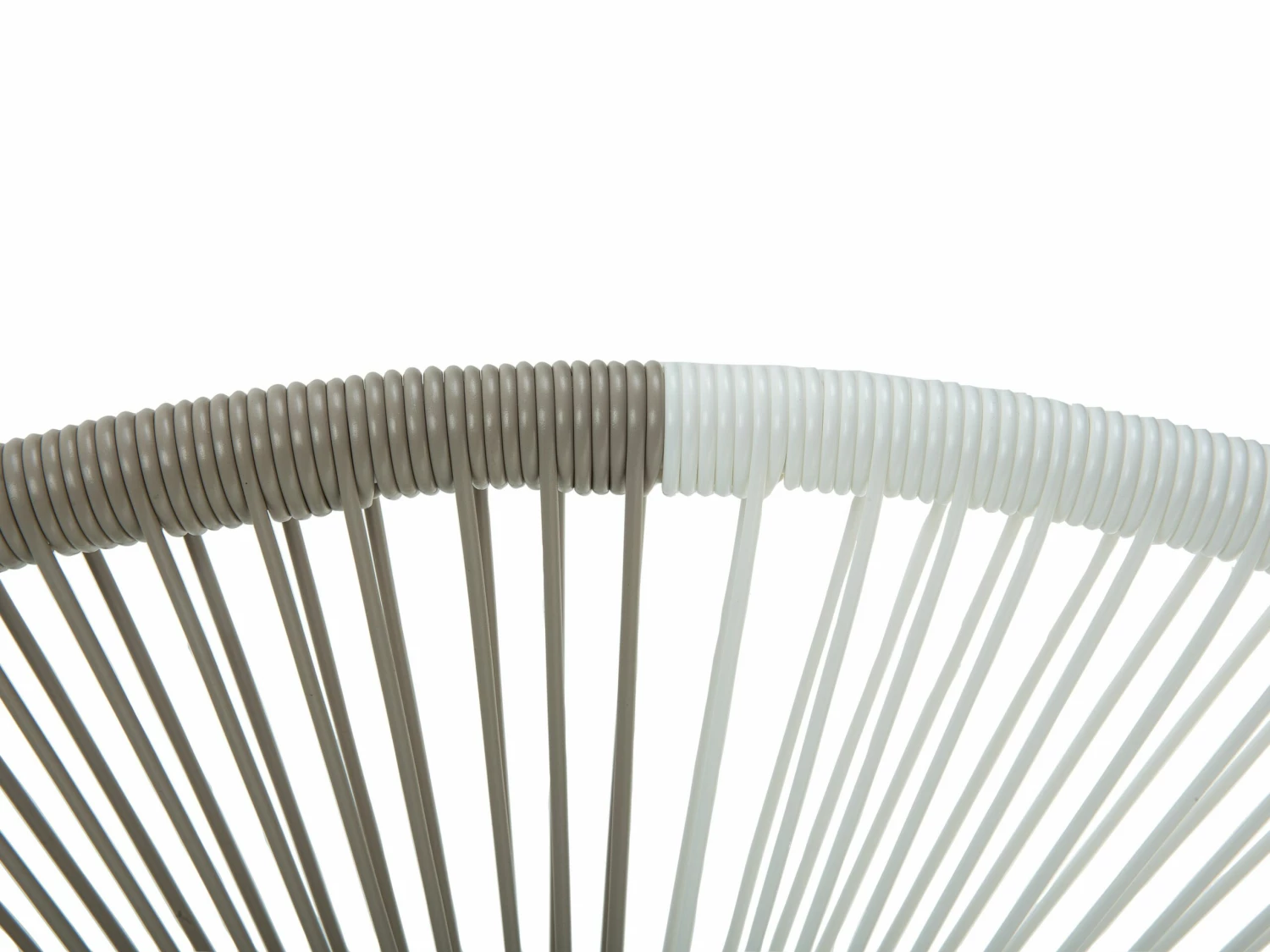 Rattanstuhl Kunststoff Weiß / Beige / Türkis 2er Set ø 76 Cm ACAPULCO – Bild 10