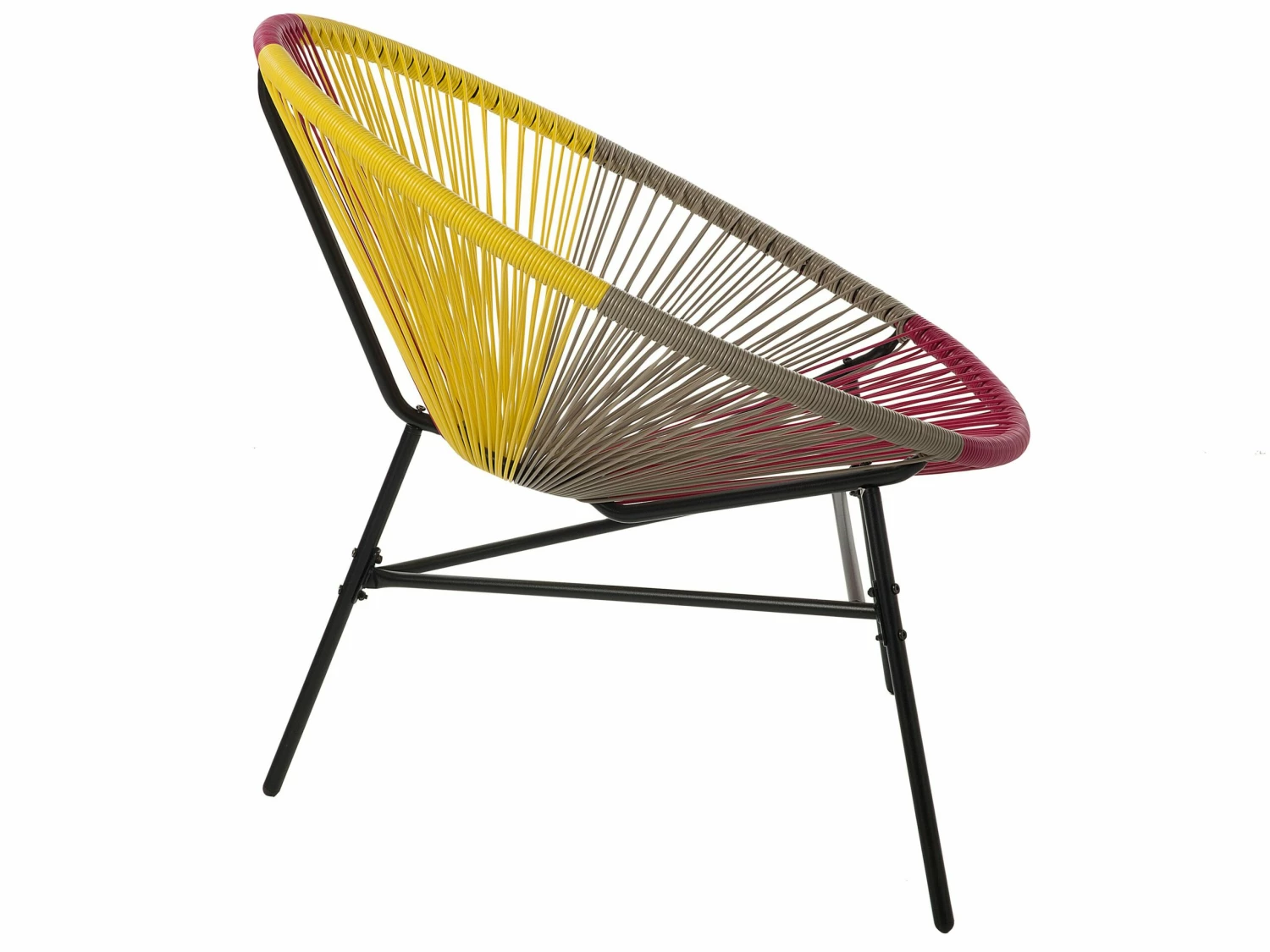 Rattanstuhl Kunststoff Rosa / Gelb / Beige ø 76 Cm ACAPULCO – Bild 7