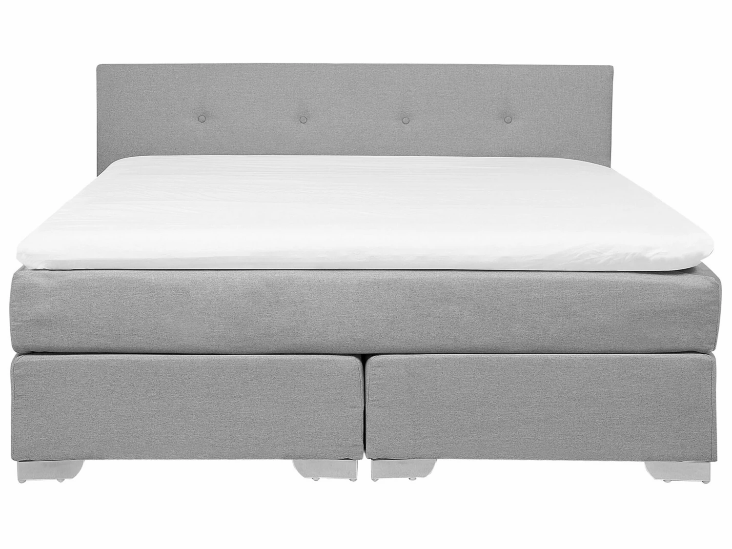 Boxspringbett Polsterbezug Hellgrau Verschiedene Größen CONSUL – Bild 3