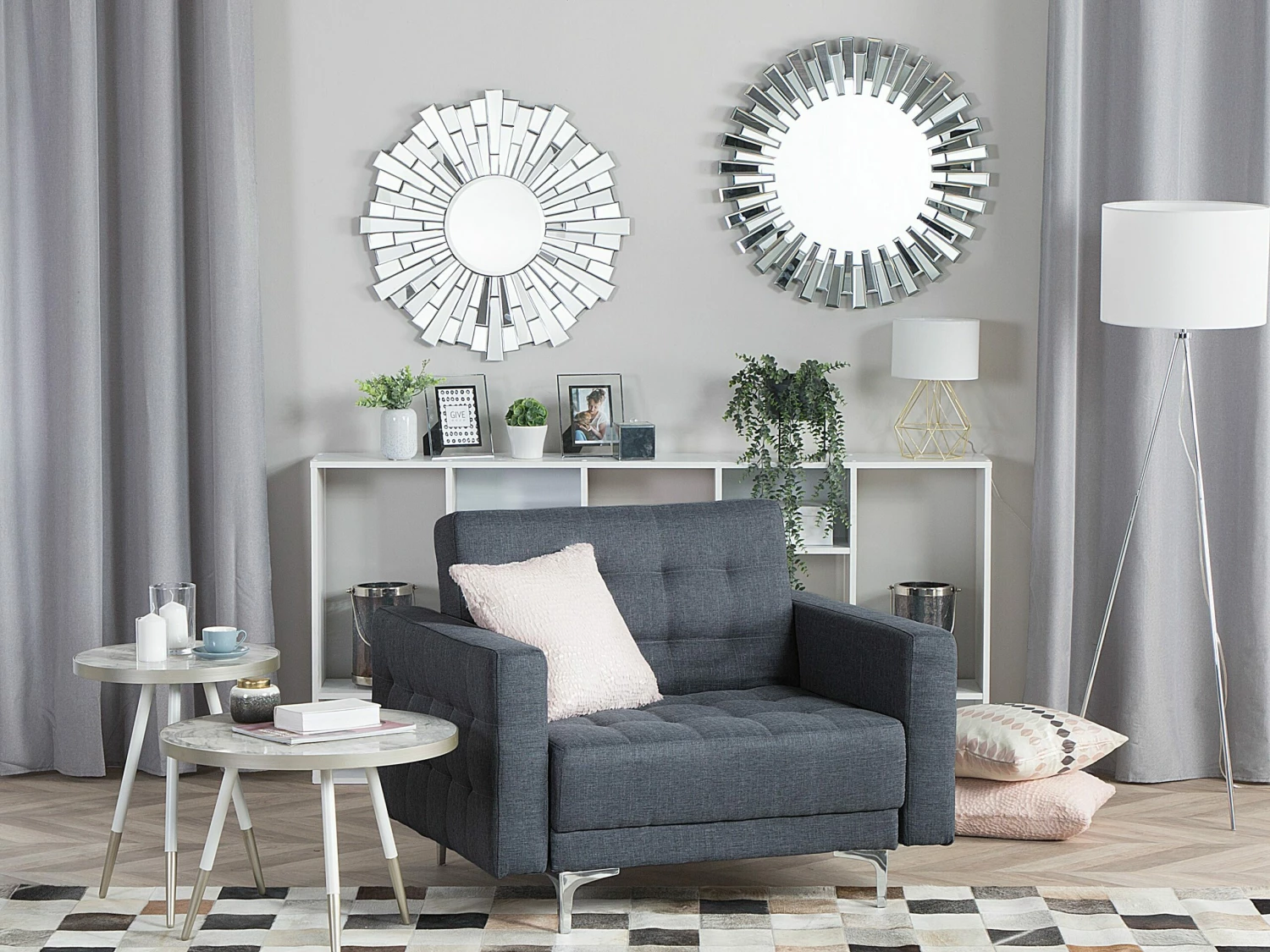 Sessel Polsterbezug Dunkelgrau ABERDEEN – Bild 2