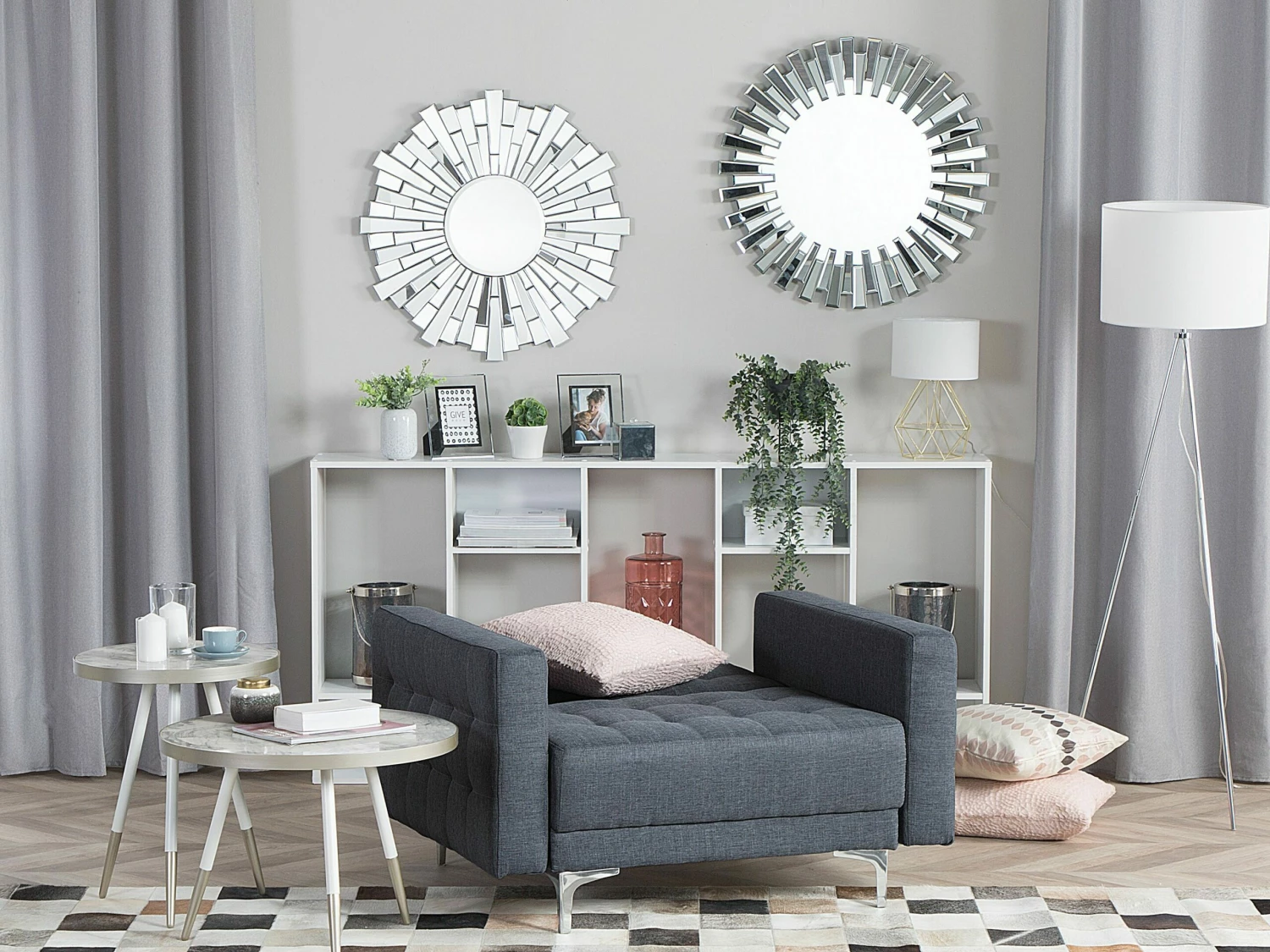 Sessel Polsterbezug Dunkelgrau ABERDEEN – Bild 3